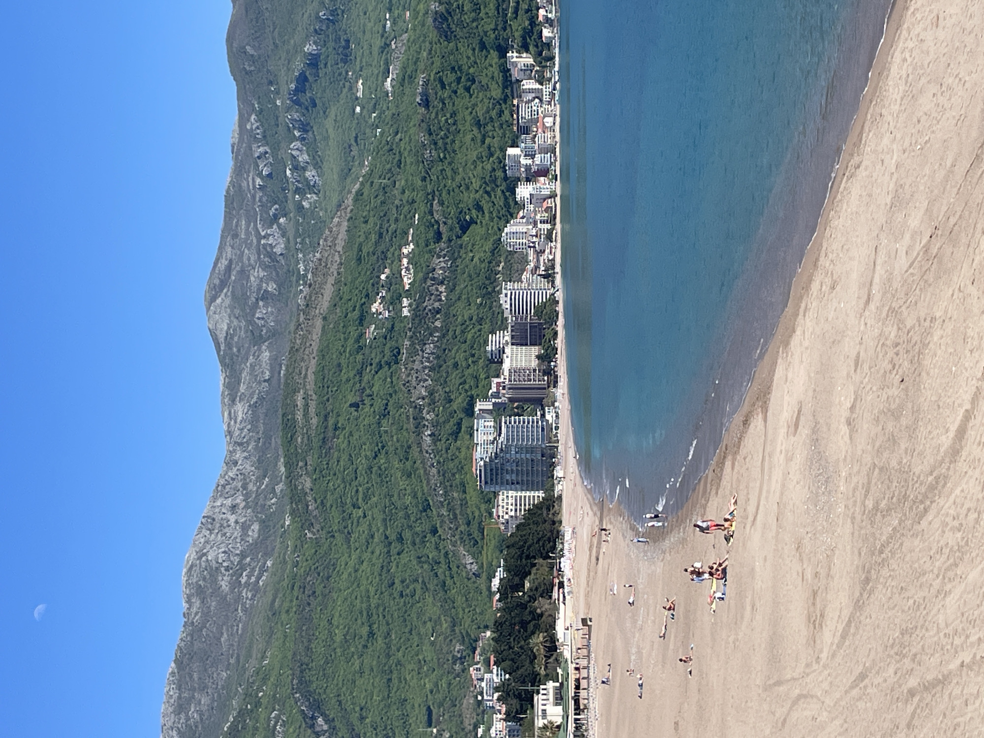 Sunny coastal scenes documented across Montenegro's Adriatic resort towns