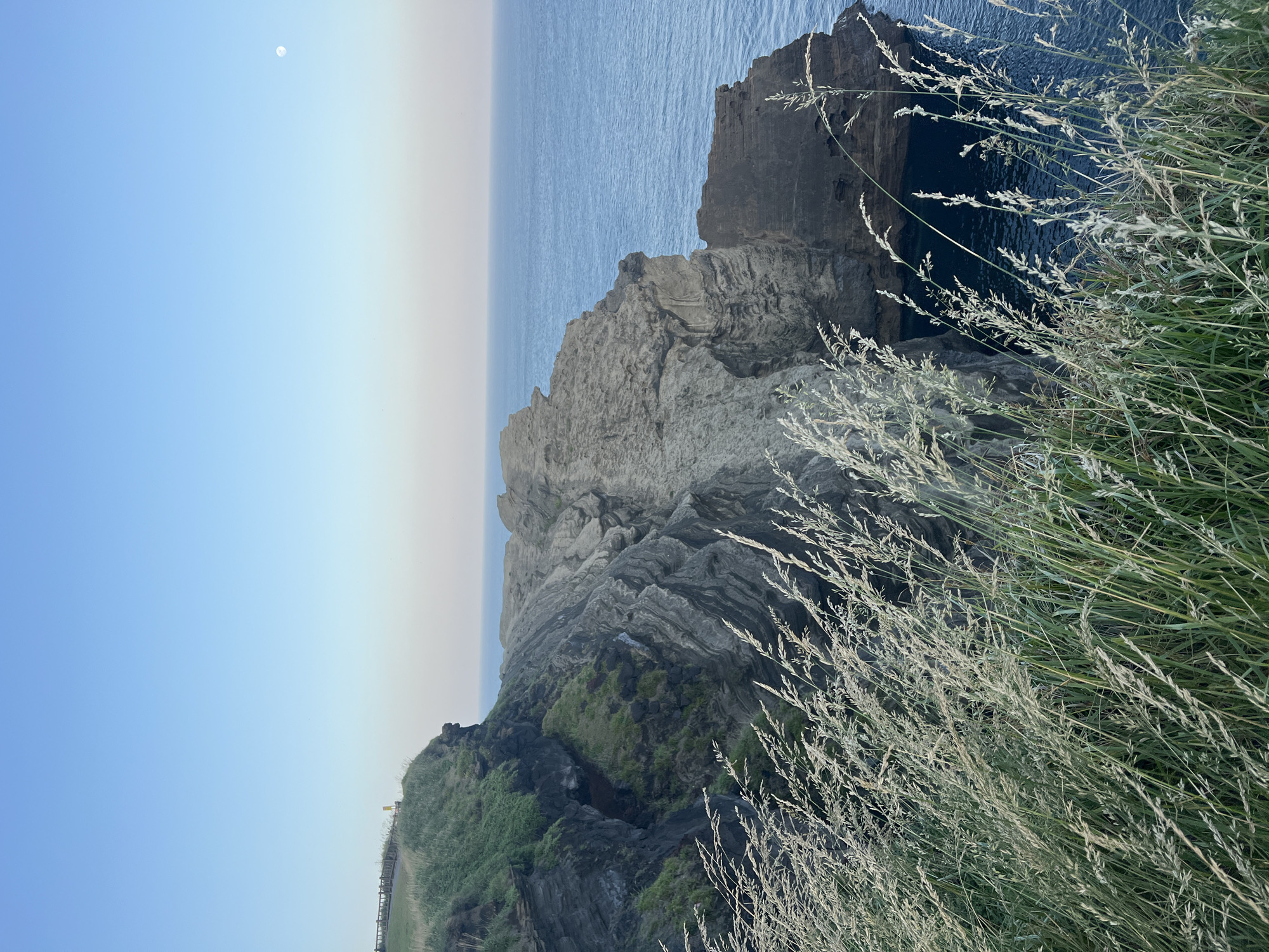 Coastal geology and twilight scenery observed in Seogwipo-si