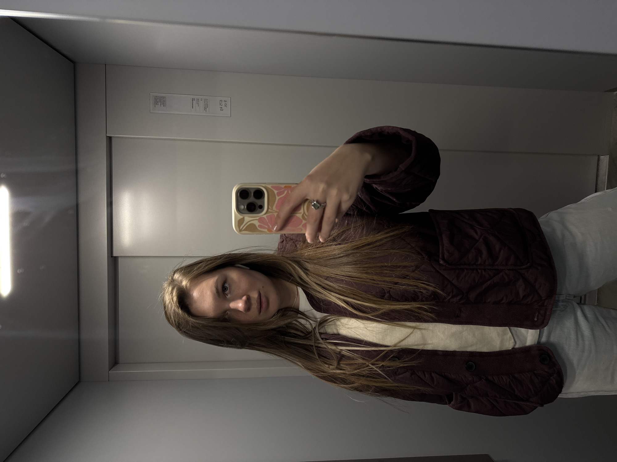 Woman takes selfies indoors in Belgrade suburb