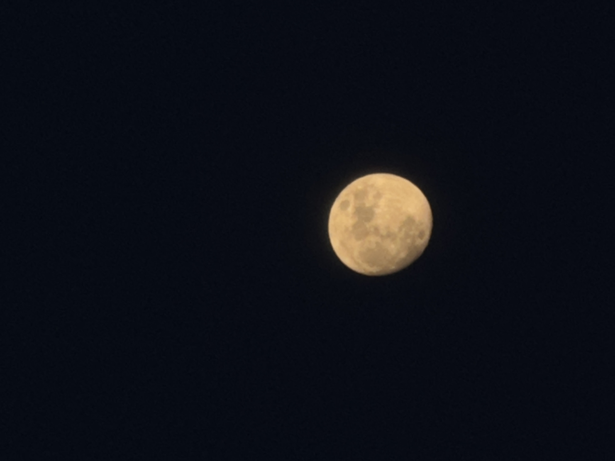 Bright moon observed in clear skies over Chaikovsky, Russia