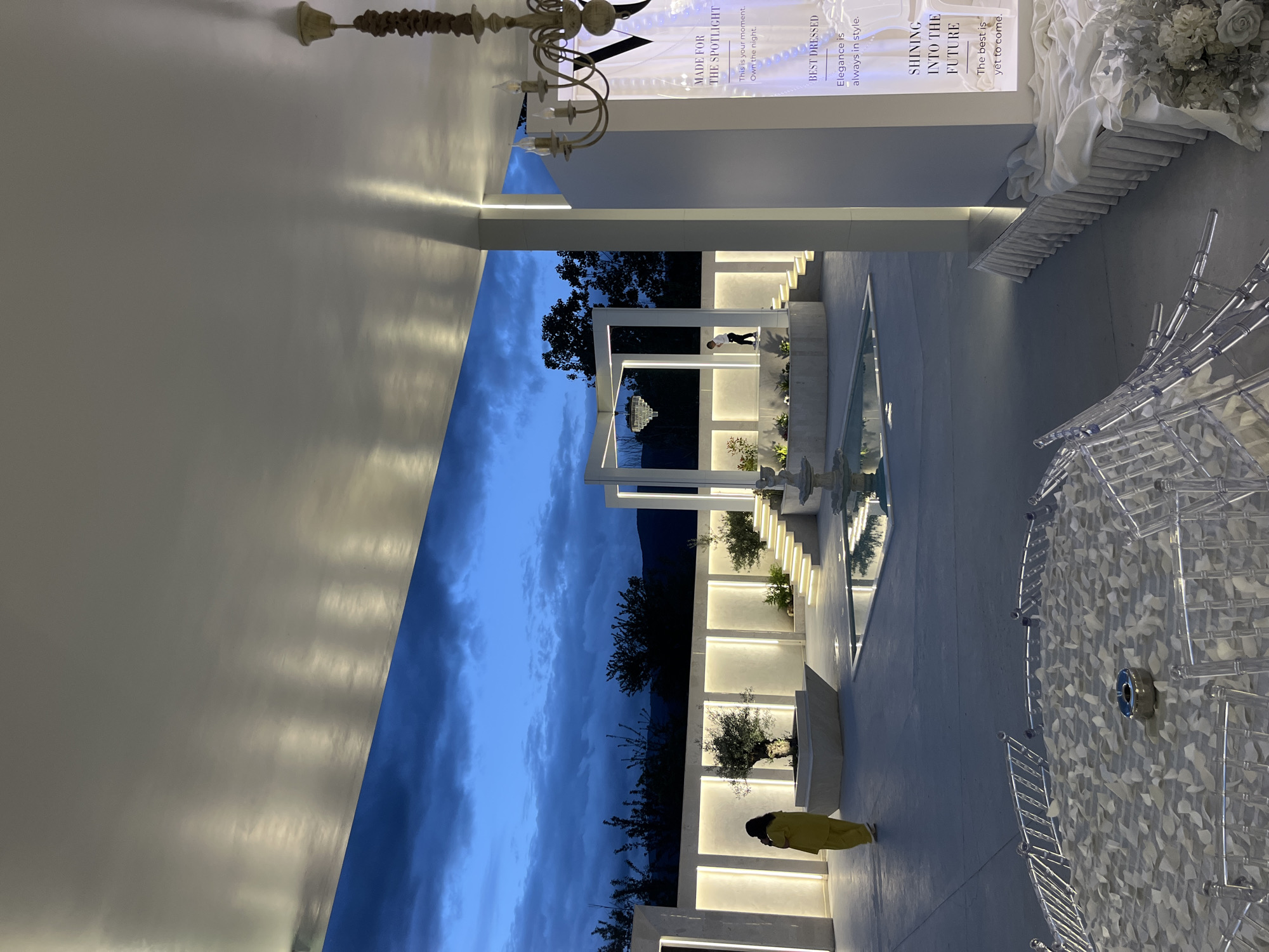 Modern architecture and public fountains observed in Bulgarian town