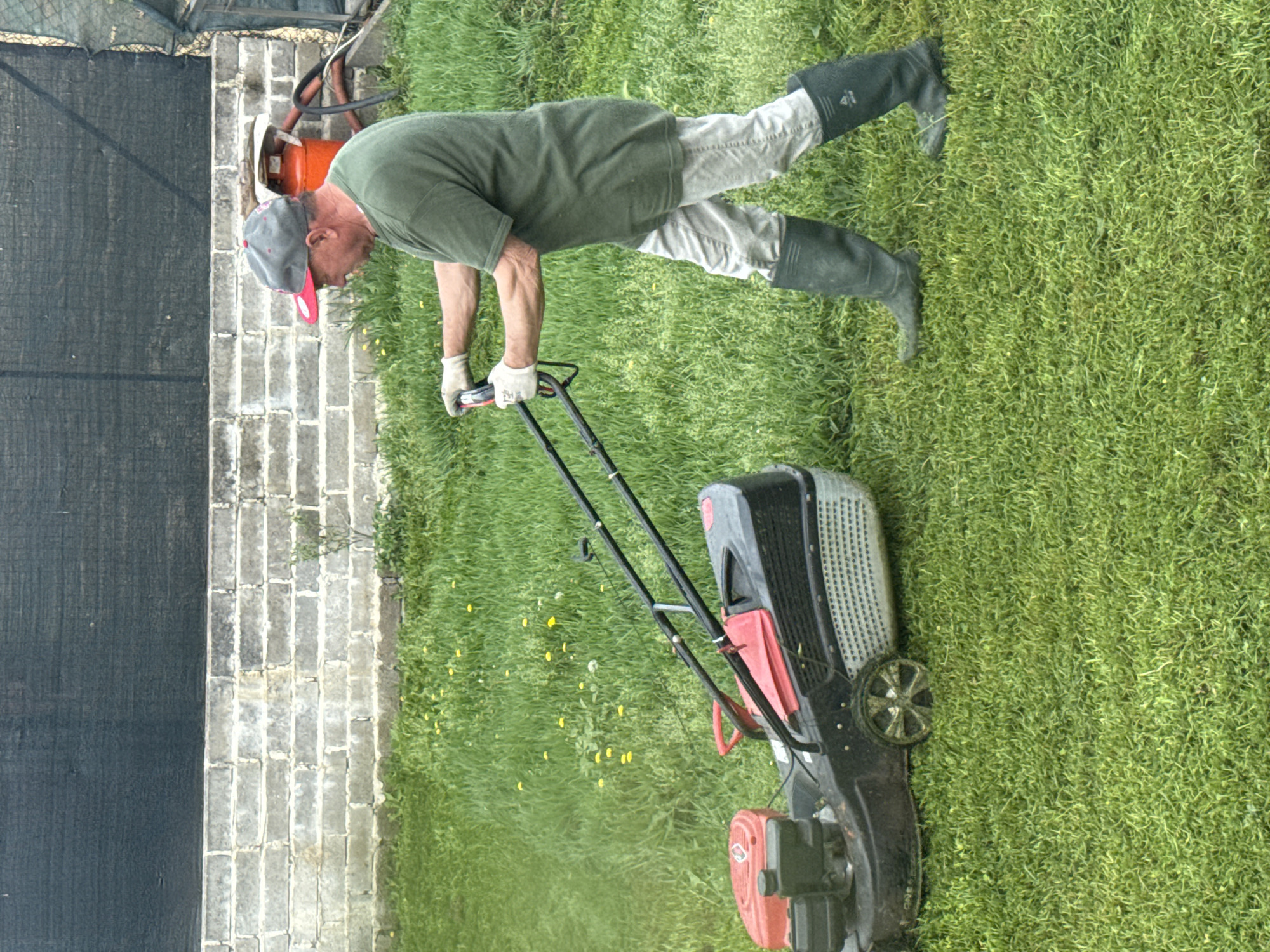 Routine yard work and office tasks documented in Aprilia