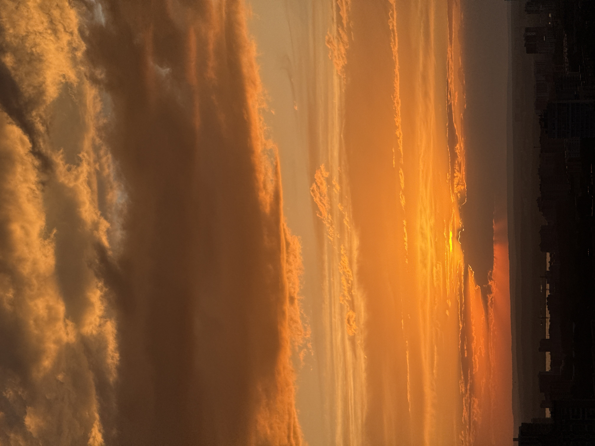 Sunset documented over Perm cityscape May 24