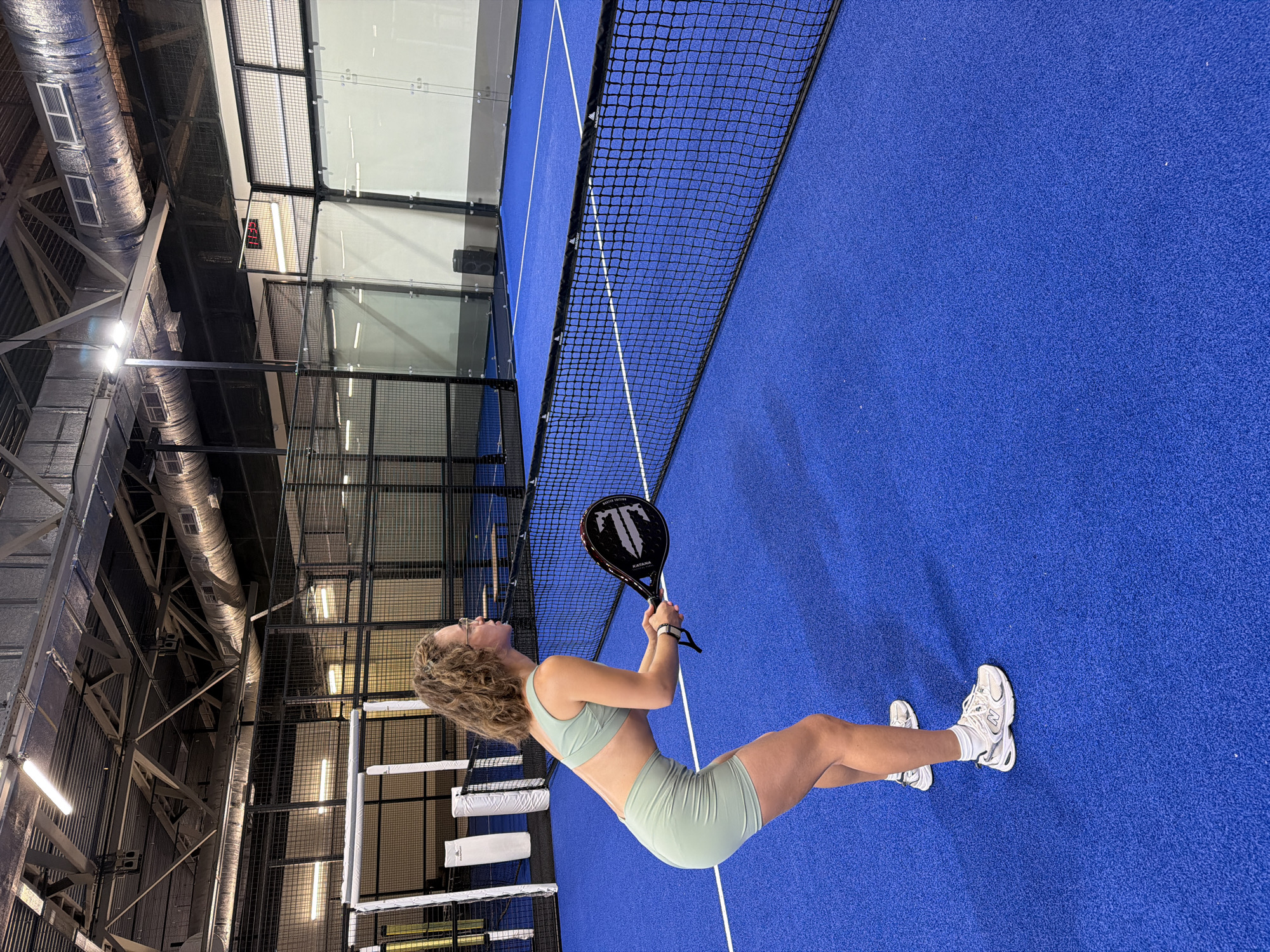 Padel court session at an indoor Moscow facility