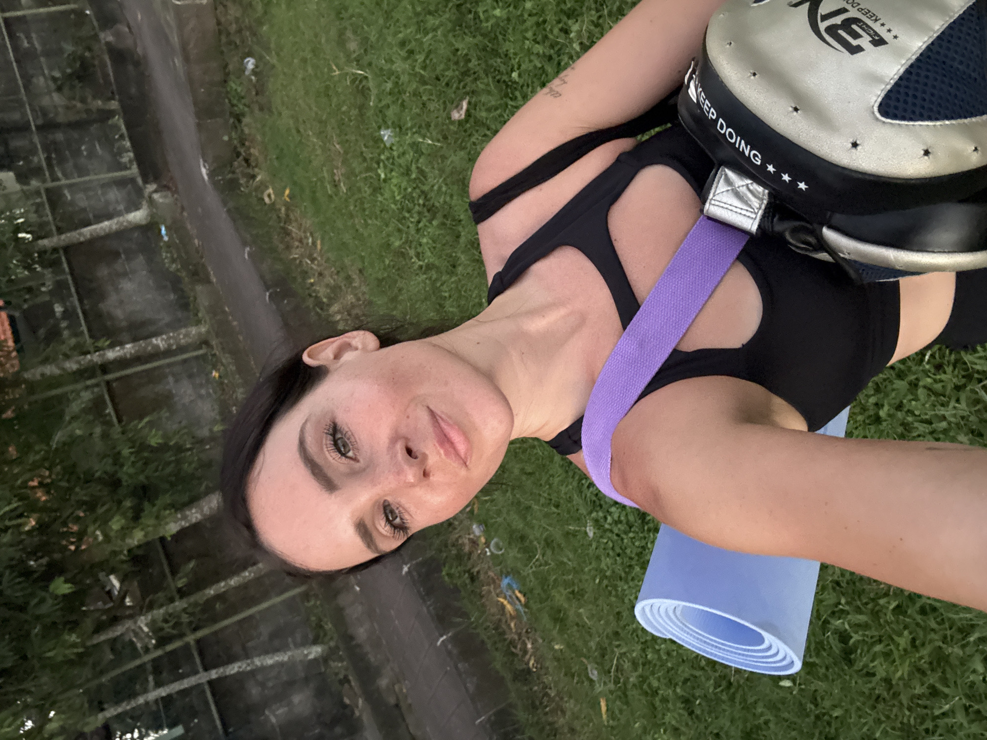 Outdoor fitness training session in North Kuta field