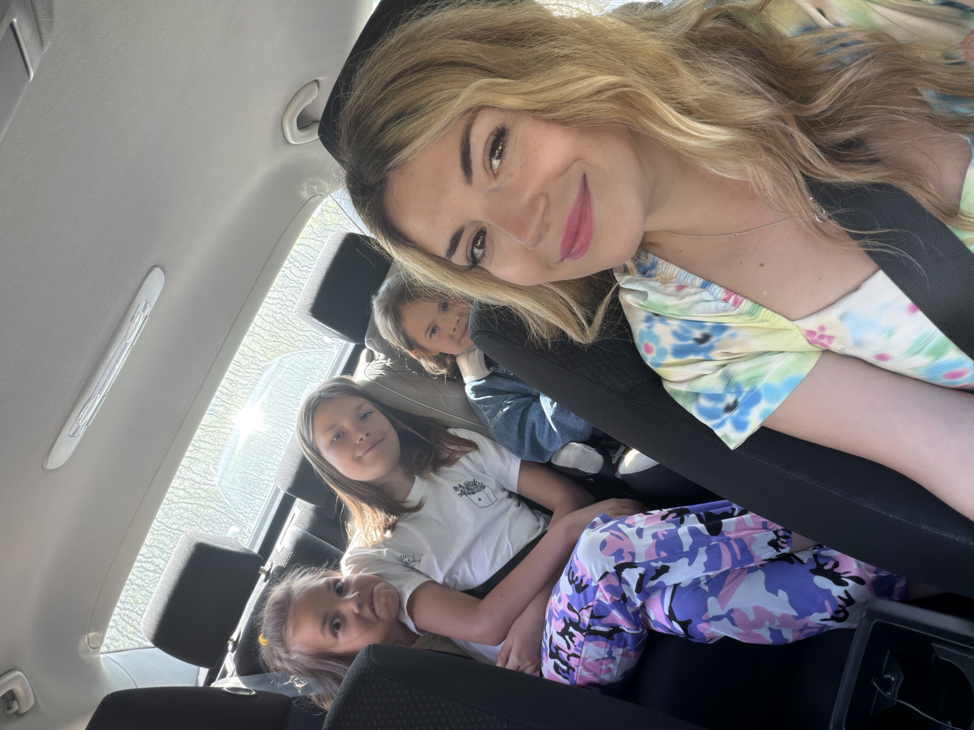 Family car trip captured in sunny Montenegro countryside