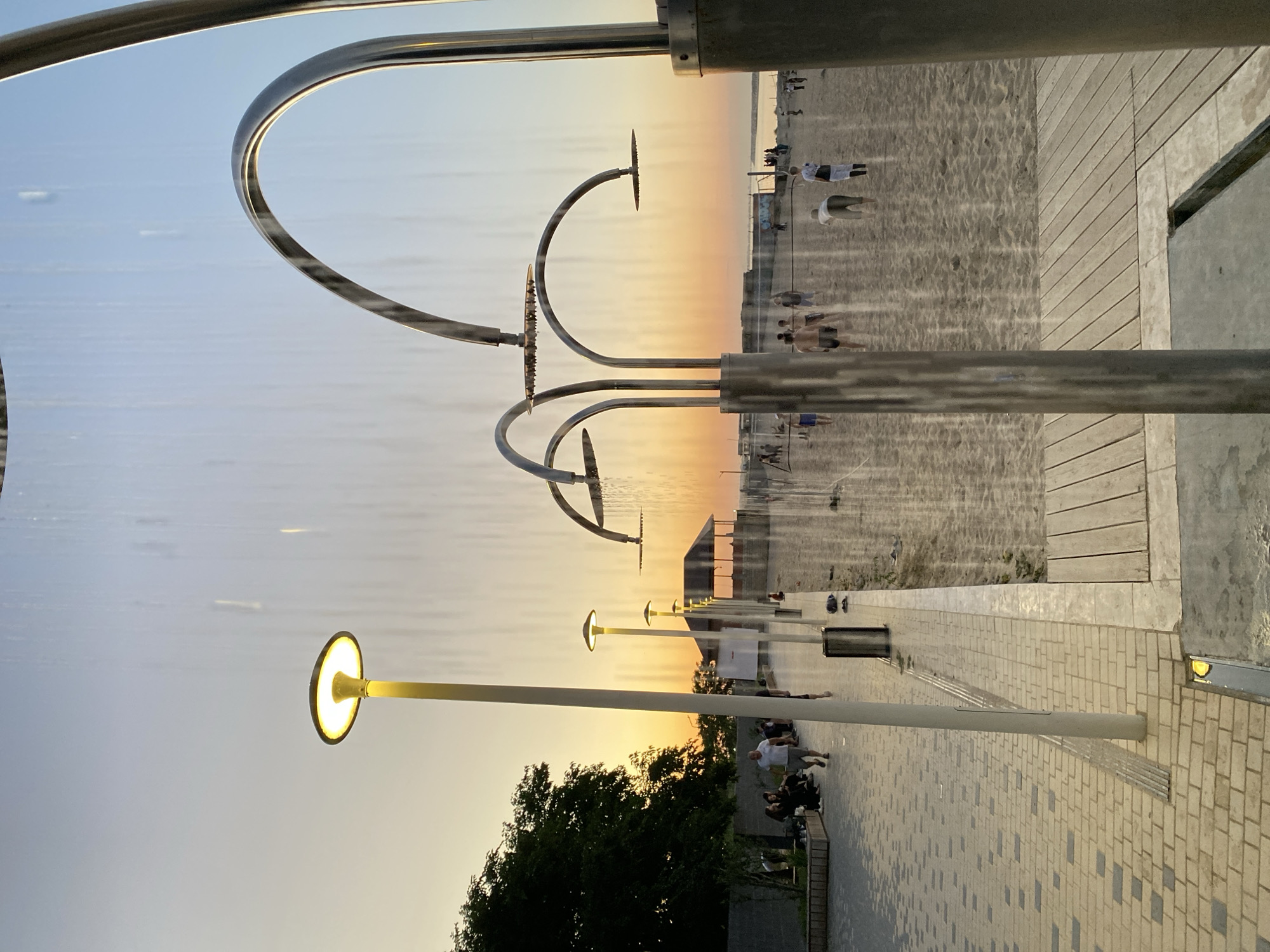 Summer evening along Makhachkala's Caspian waterfront