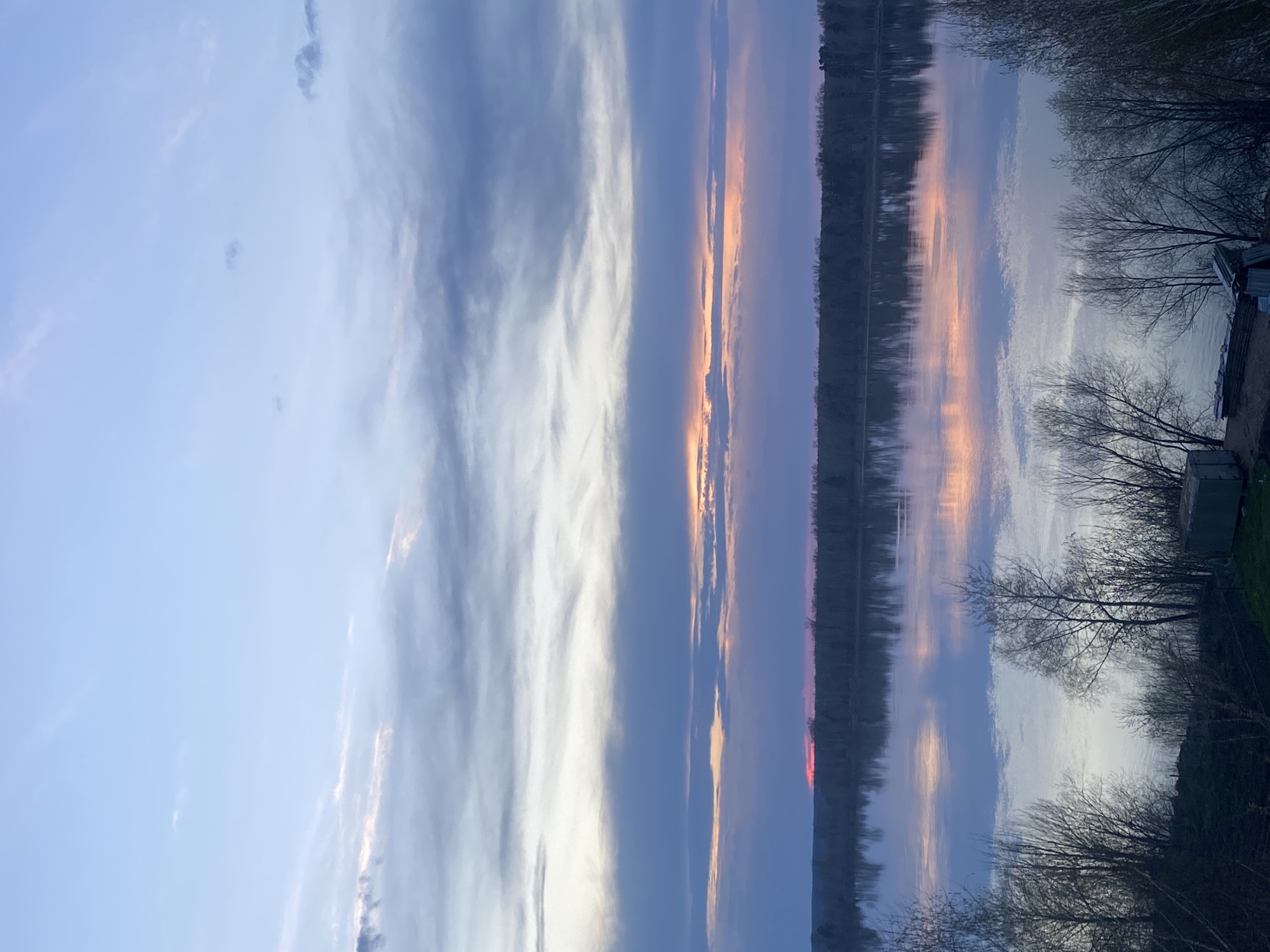 Colorful sunset scene photographed in Noviy, Russia