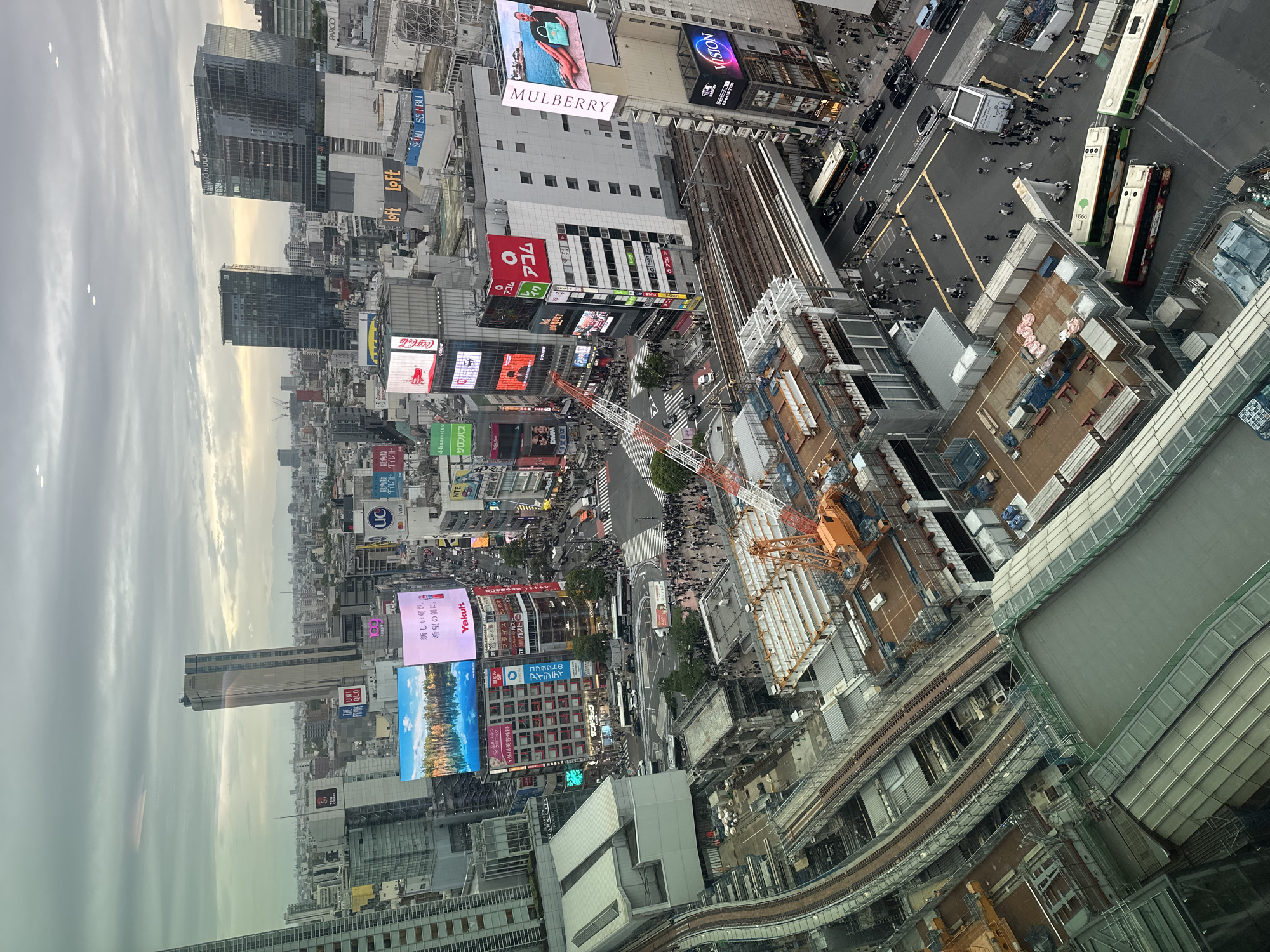 Morning rush hour documented at Tokyo's bustling Shibuya Crossing