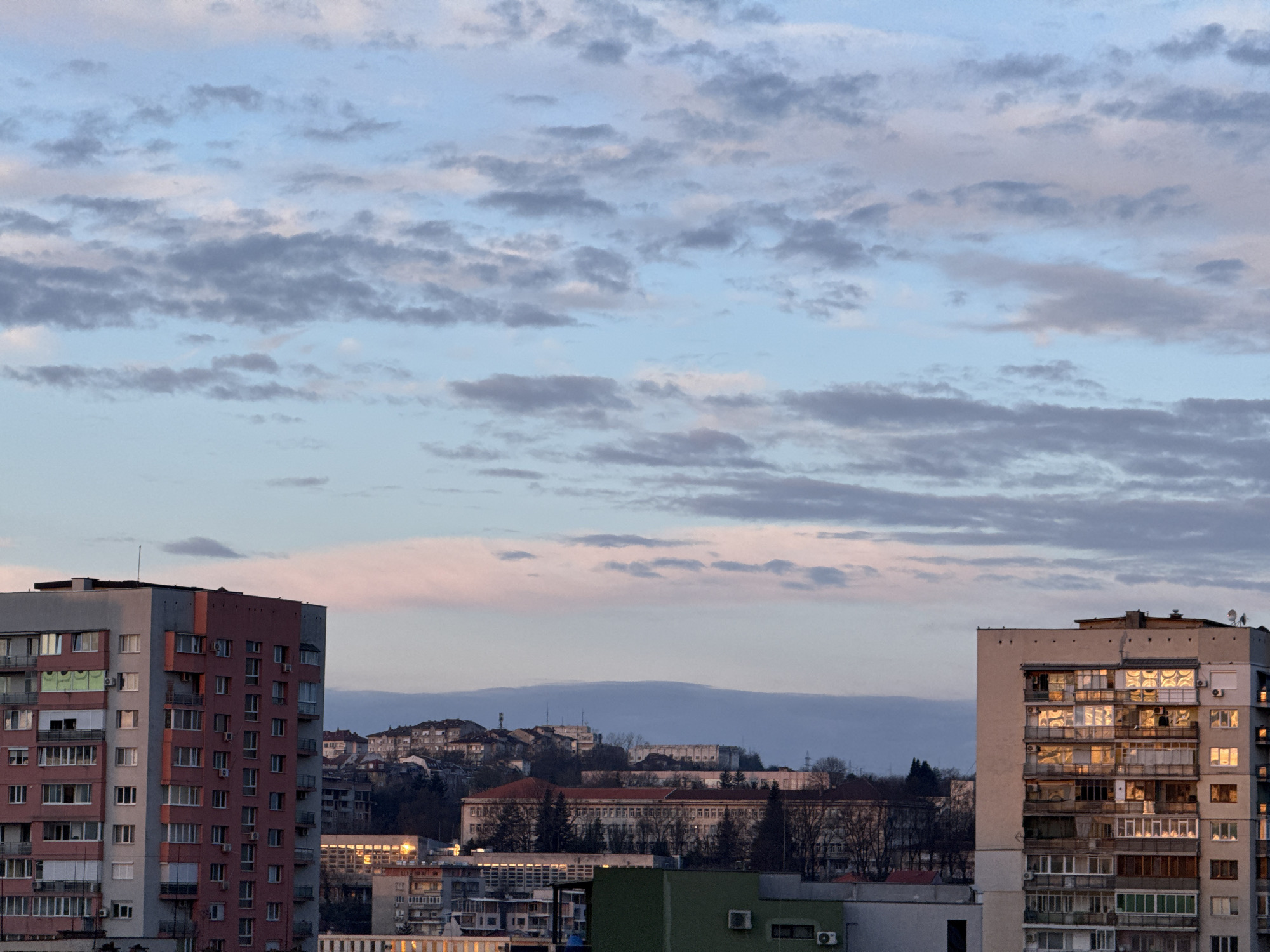Dawn cityscape captured in Pleven, Bulgaria