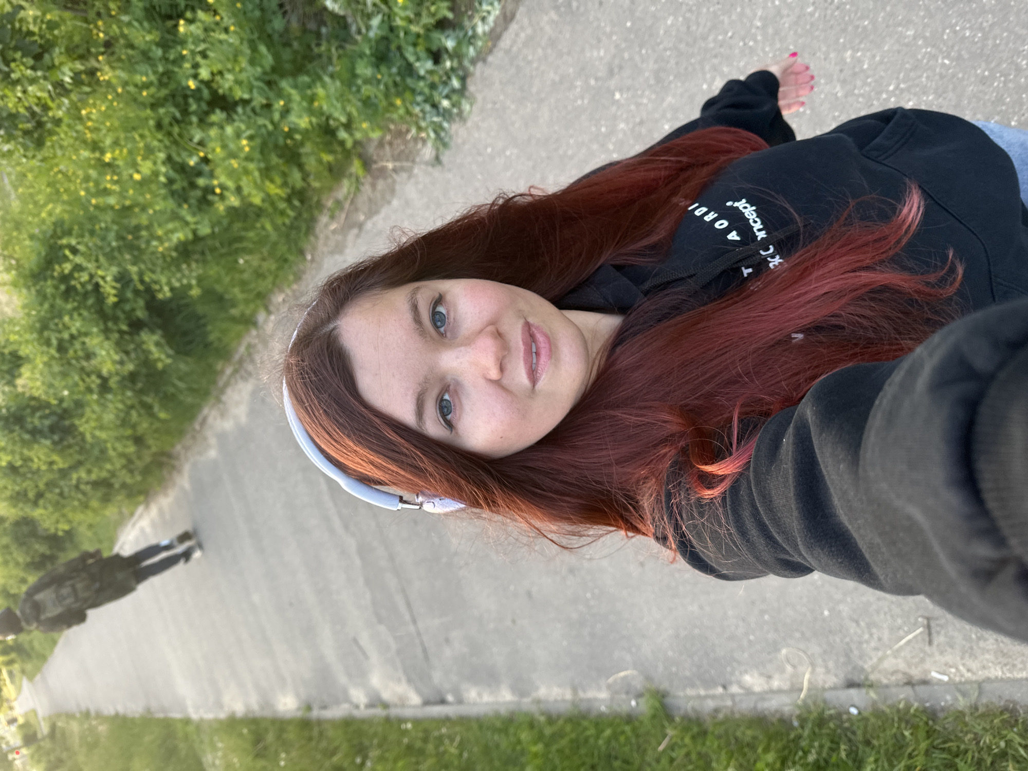 Woman documents afternoon with selfies in Vladimir, Russia