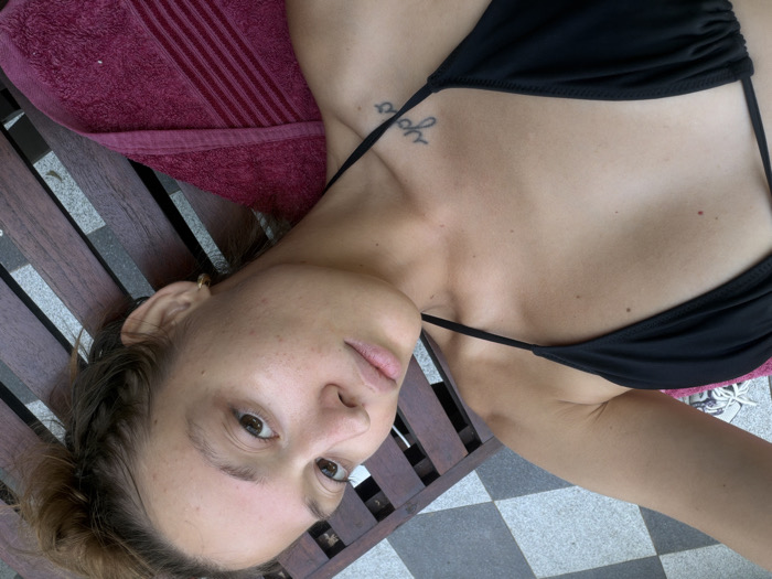 Morning pool relaxation captured in Unawatuna, Sri Lanka
