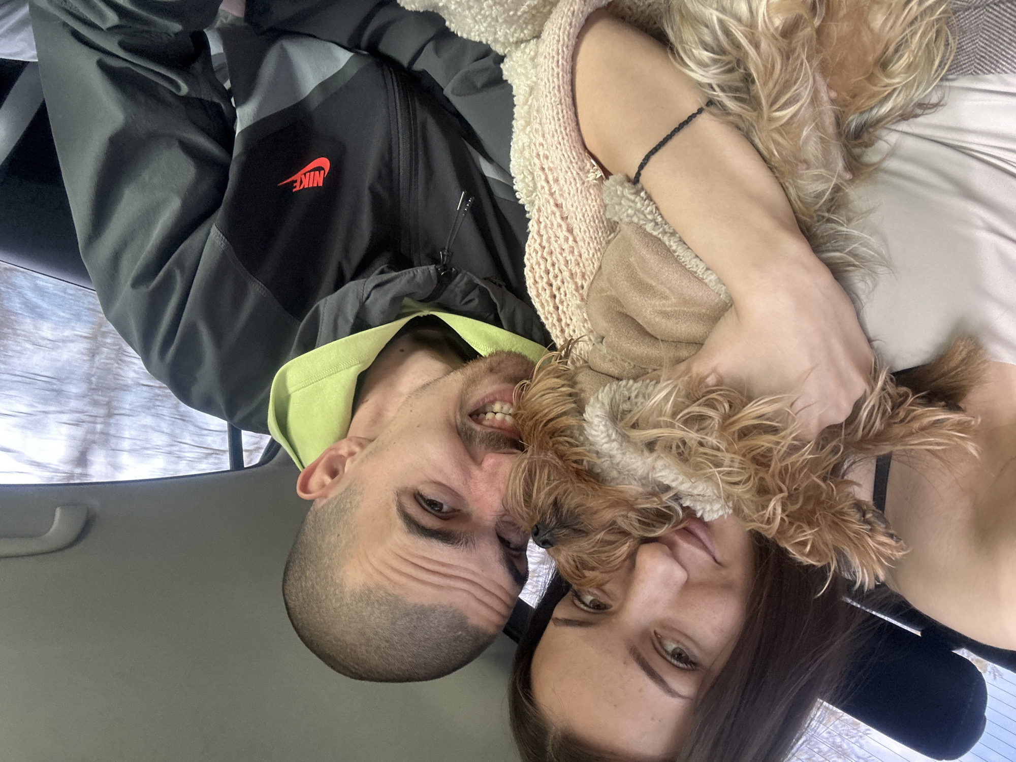 Couple travels with dog through Bulgarian countryside