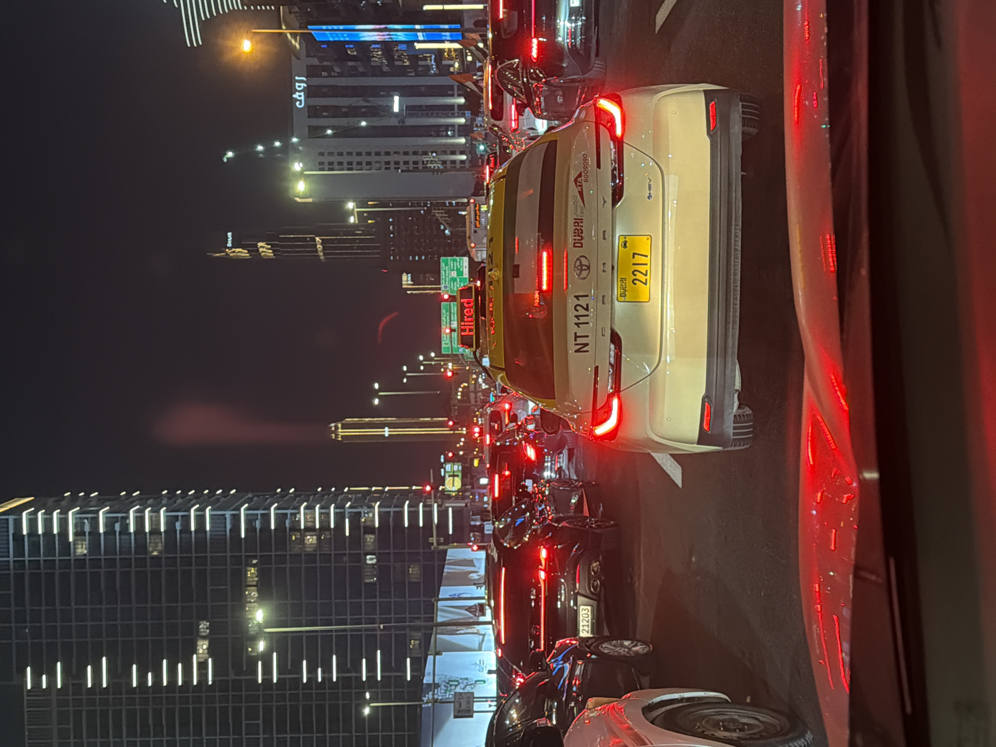 Heavy traffic observed on Dubai roads near City Walk