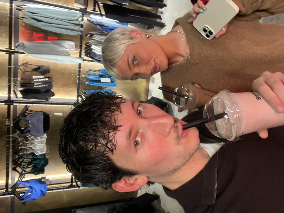 Two people take selfie at Barry's Bootcamp London