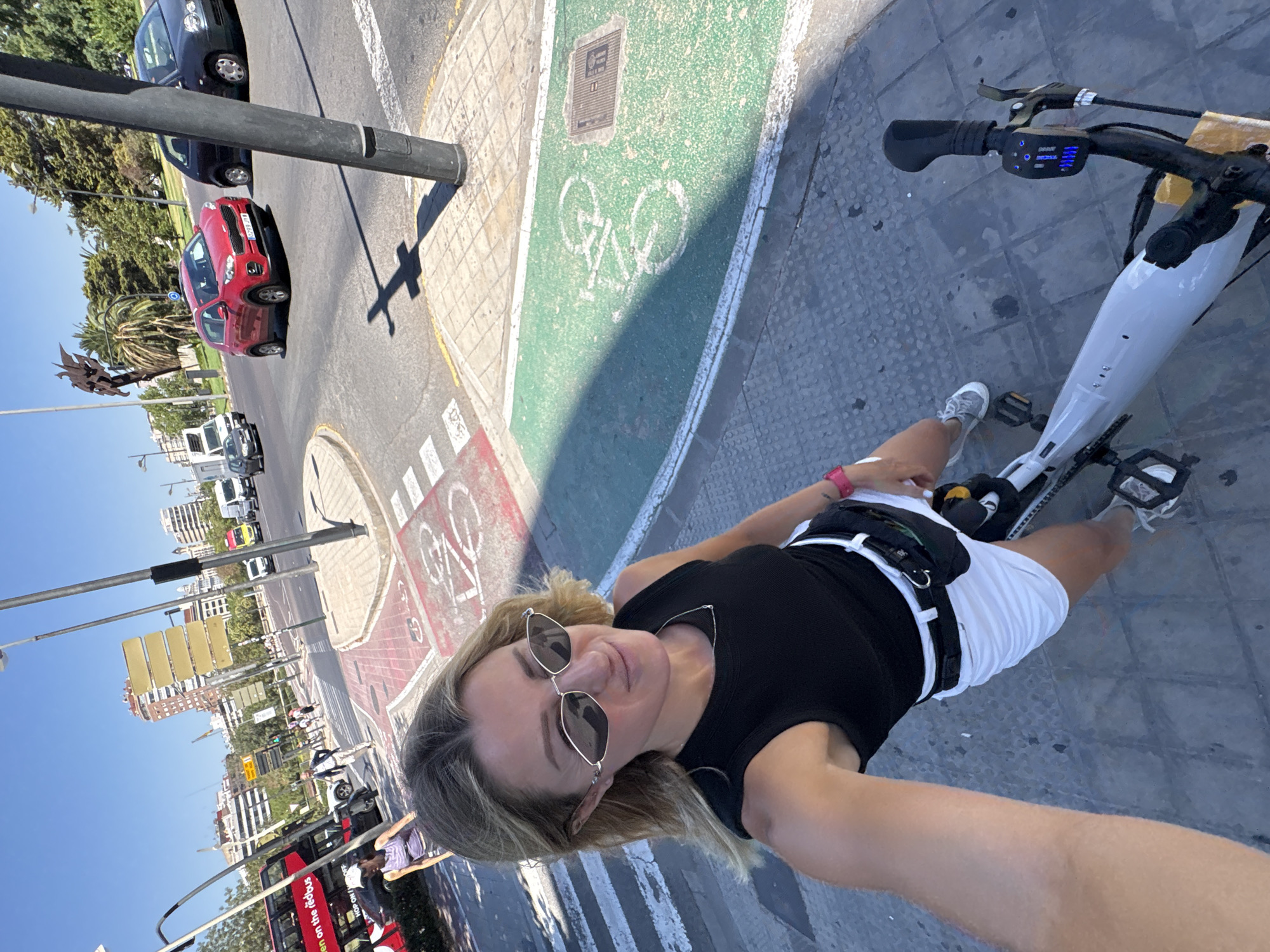 Electric scooter ride on a sunny day in Valencia