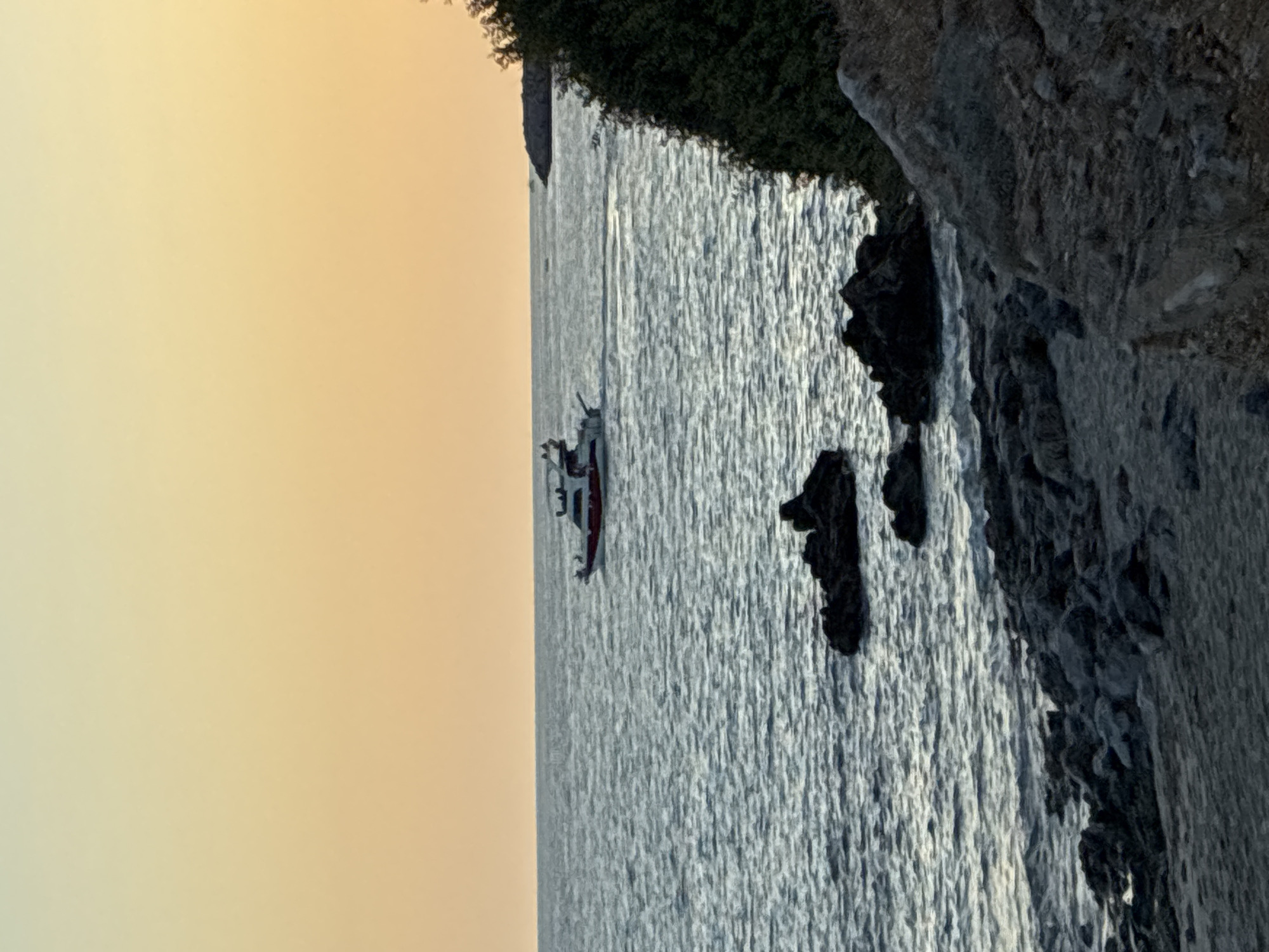 Alanya coastline at golden hour, sea and sky