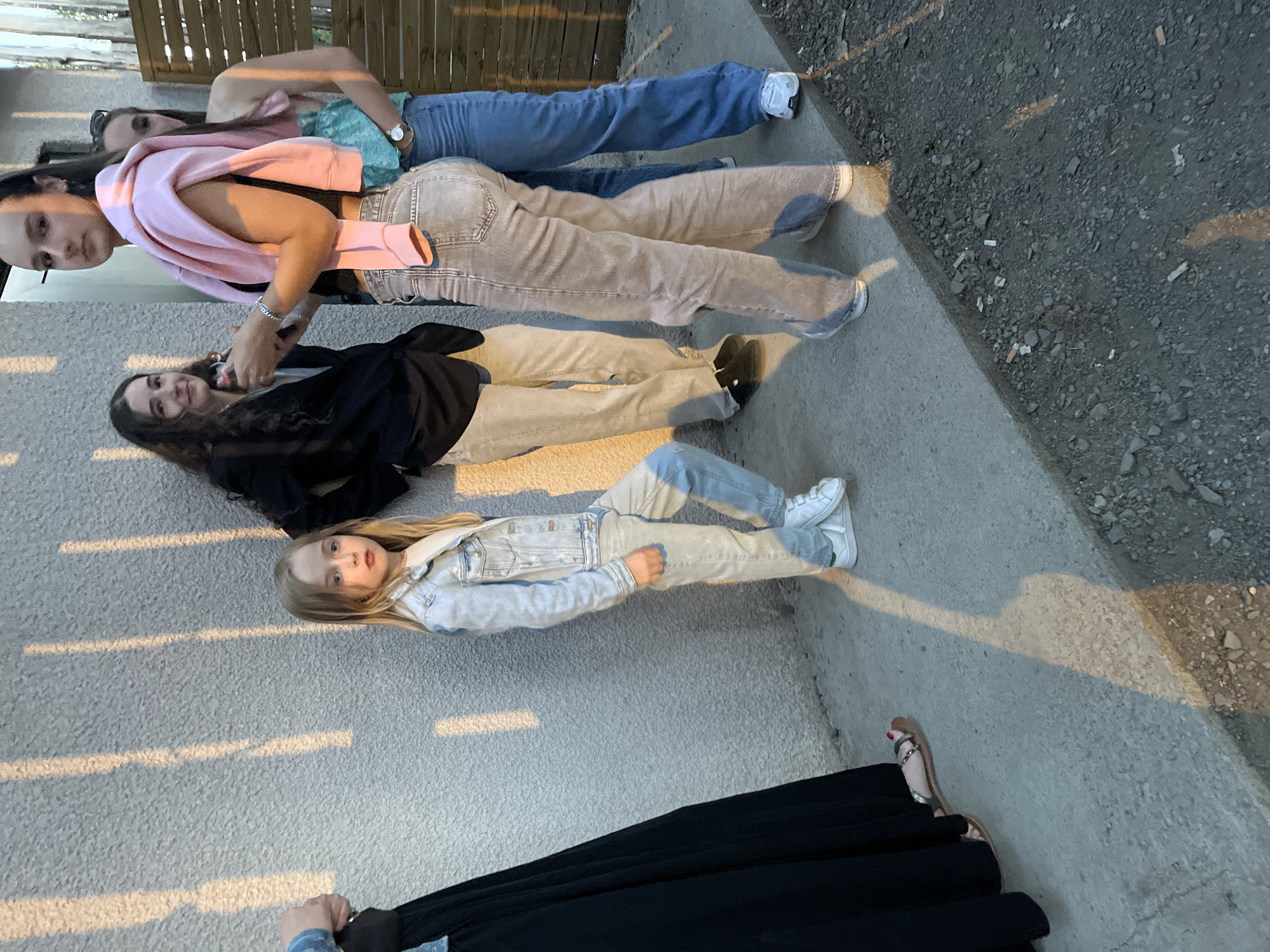 Evening outdoor social gathering in Veauchette, France