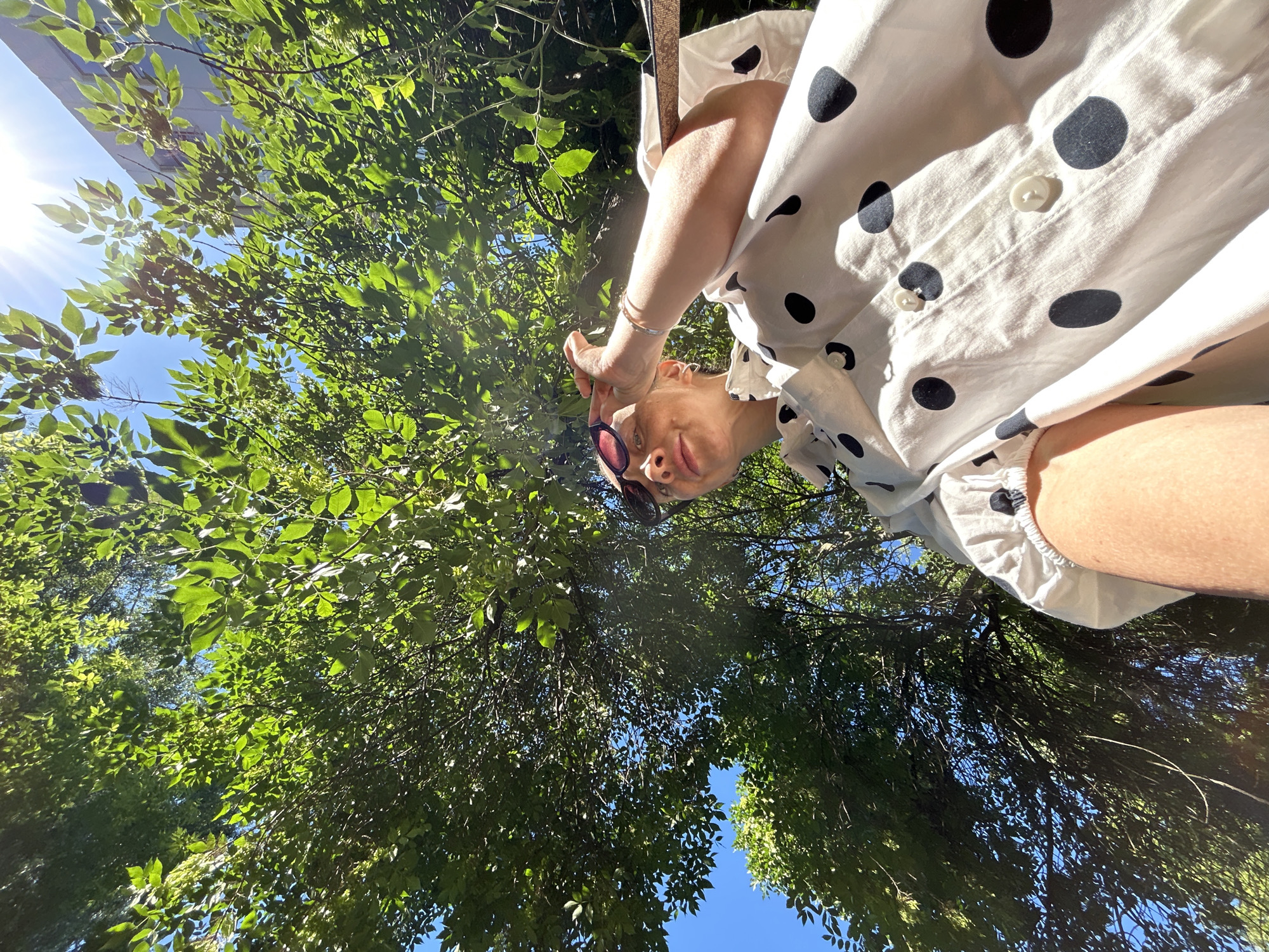Afternoon in a Chaikovsky park, greenery and street life