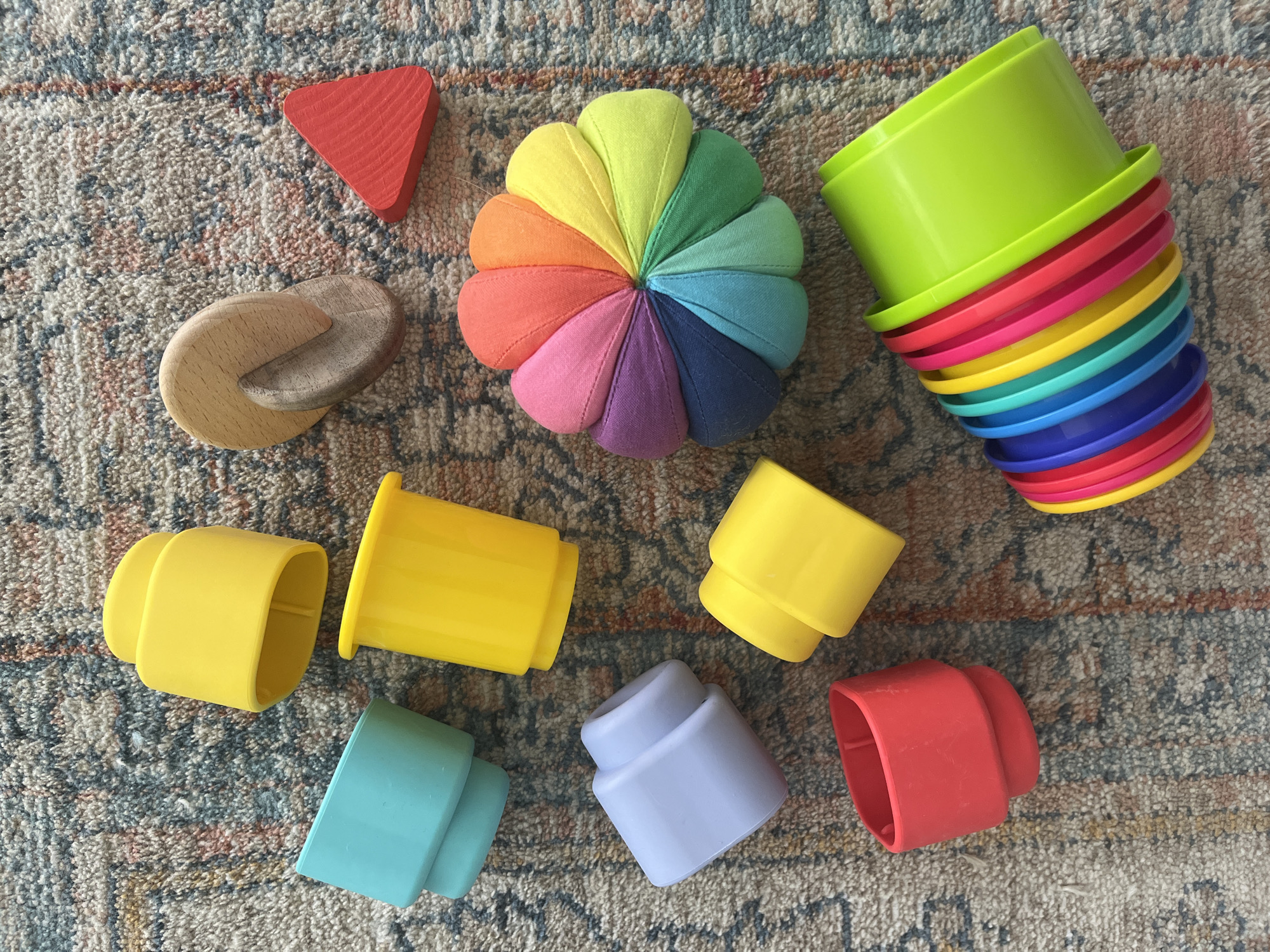 Morning domestic moments captured in Limassol home with toys, flowers