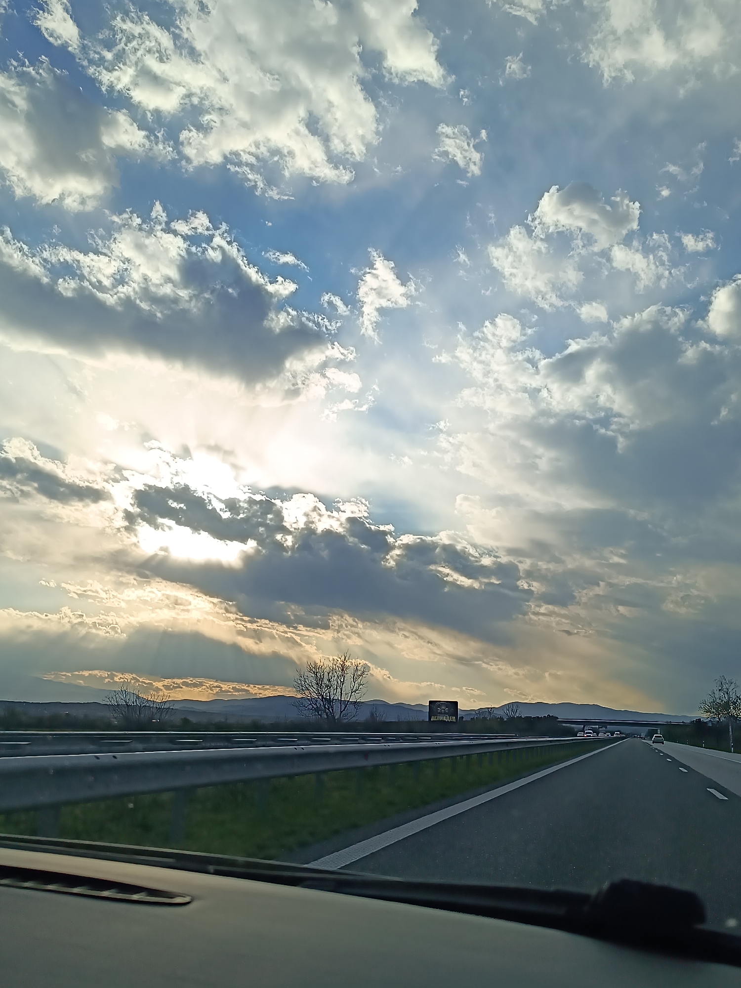 Vehicle travels highway near Shtarkovo, Bulgaria