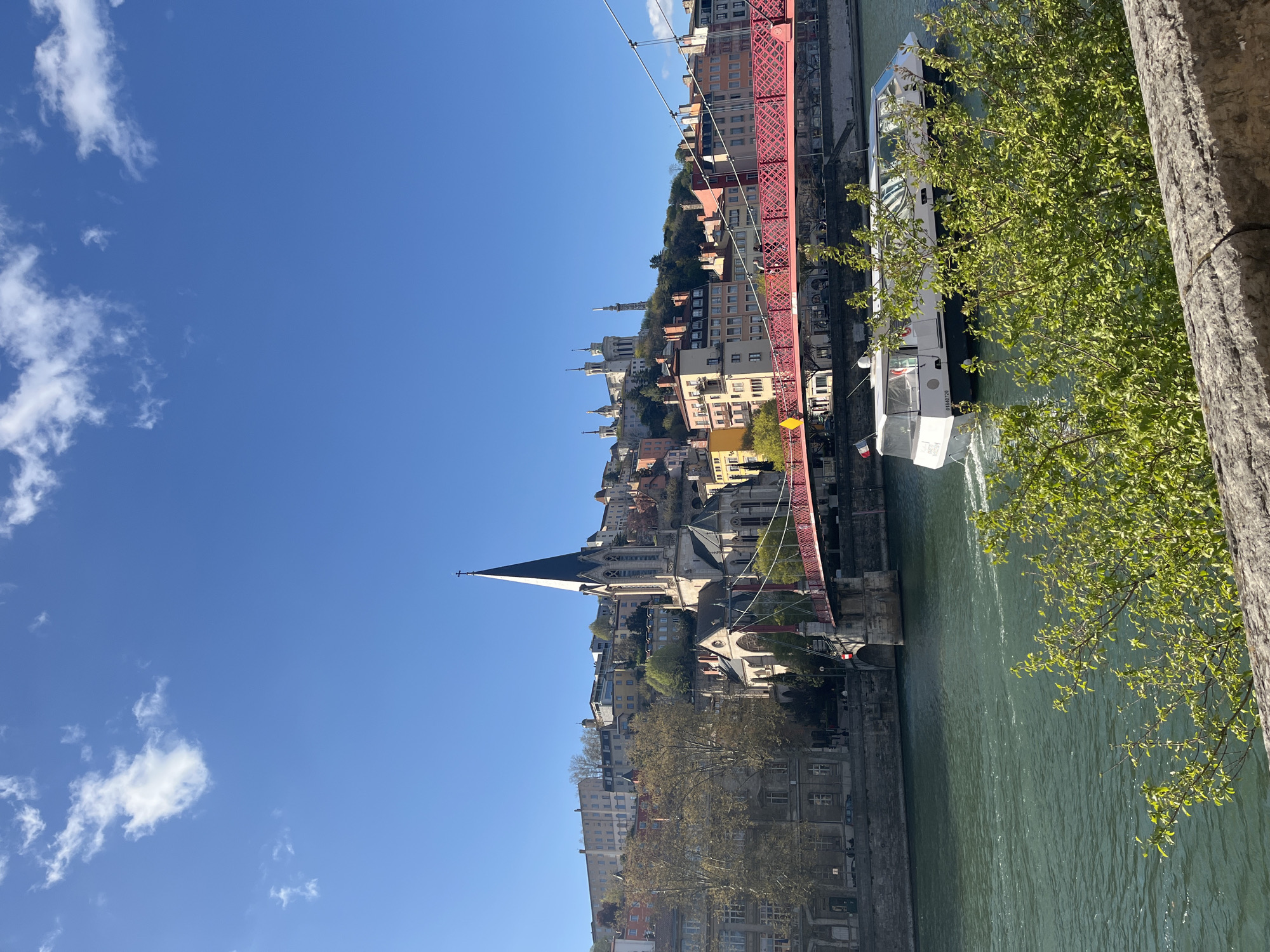 Spring afternoon scenes captured along Lyon's Saône River