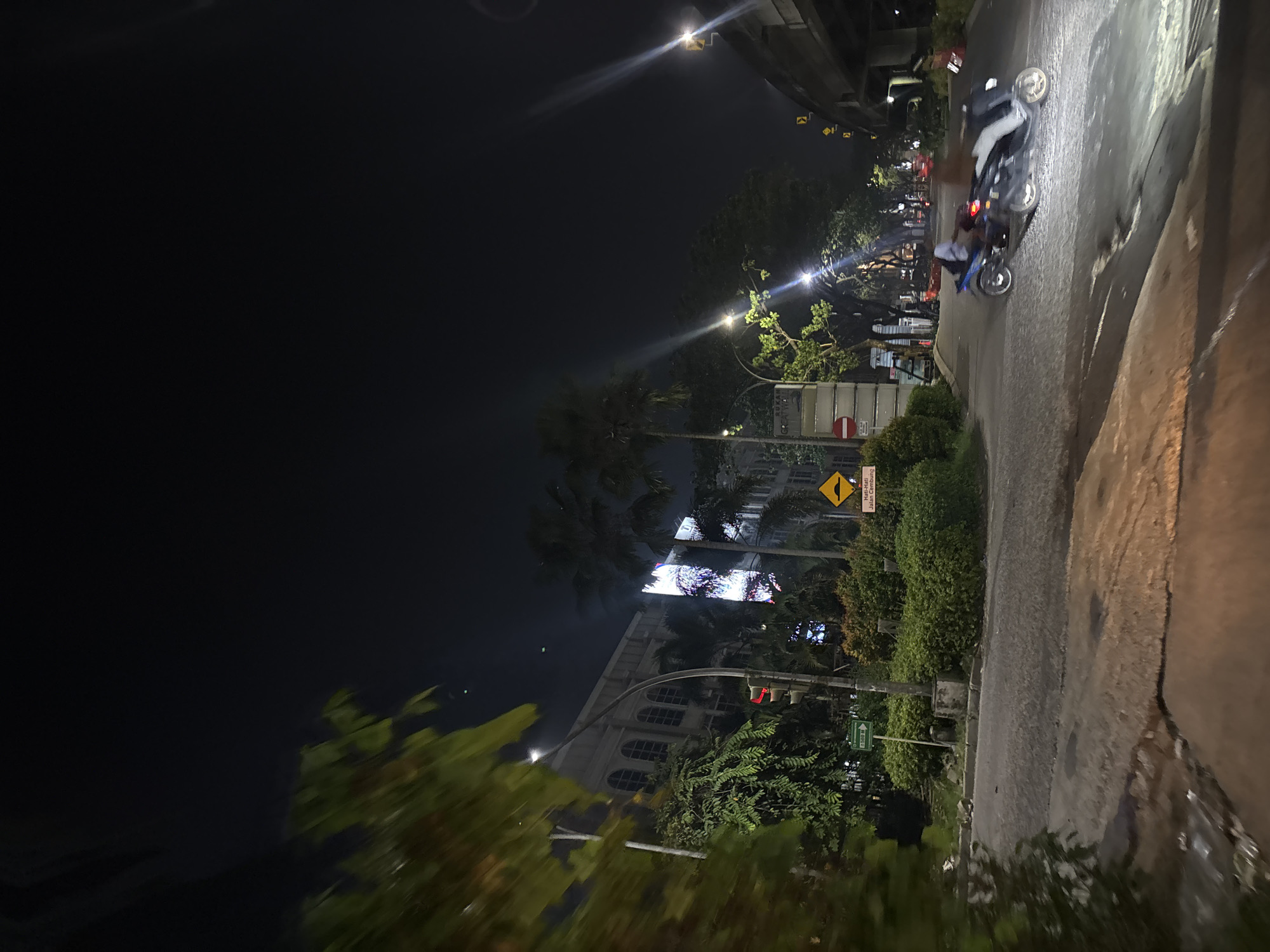 Nighttime industrial vehicles documented in Tangerang streets