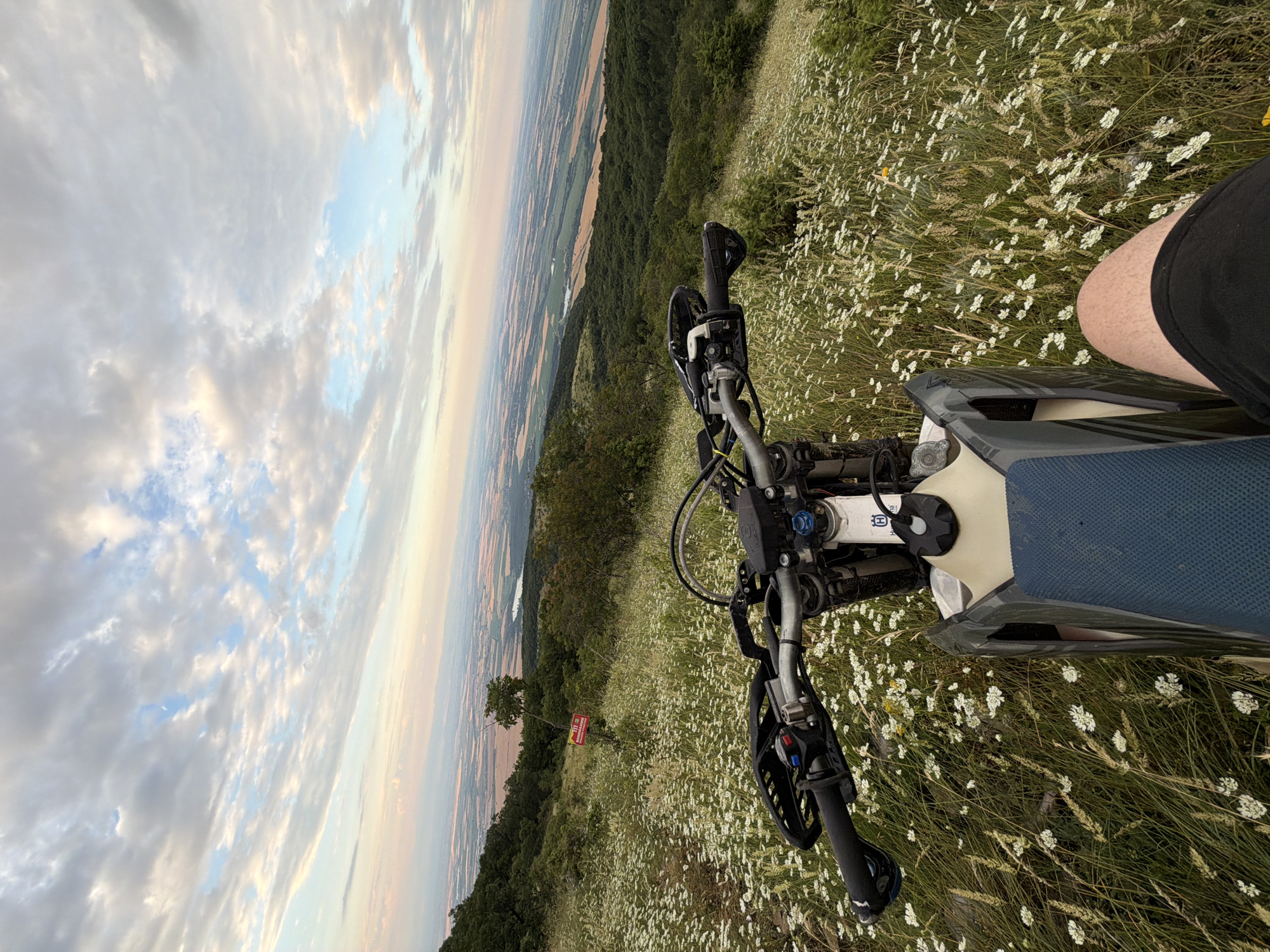 Hilltop stop on a dirt bike ride above Asenovgrad