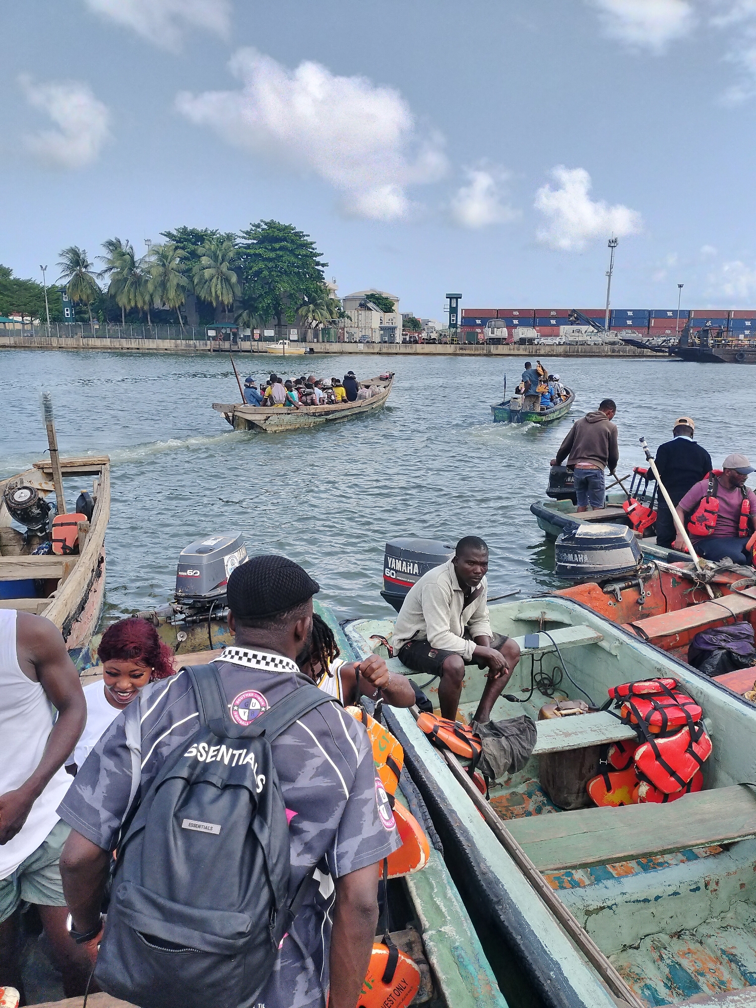 Routine boat operations documented at Nigerian waterfront locations