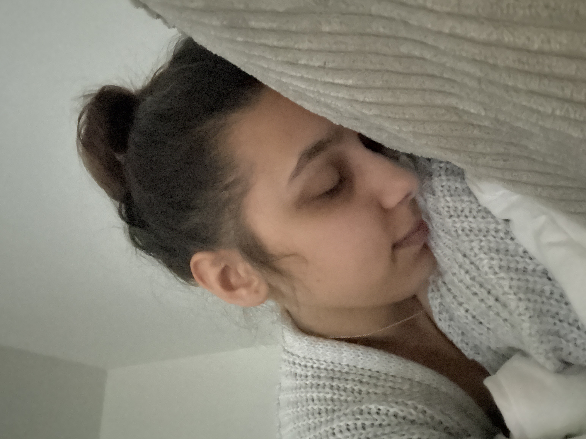 Woman resting at home in Mönchengladbach