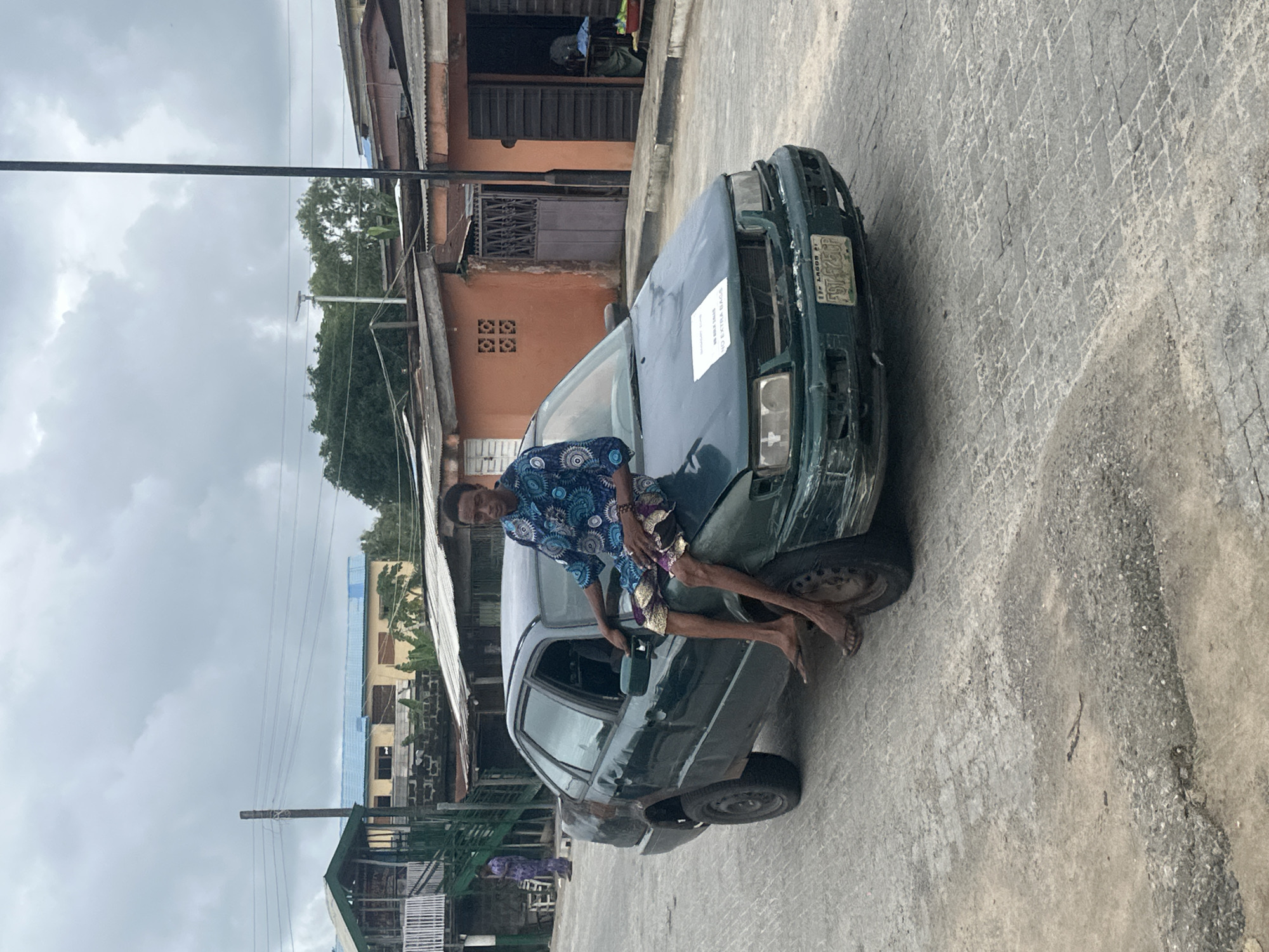 Quiet morning street life in Badagry, Nigeria