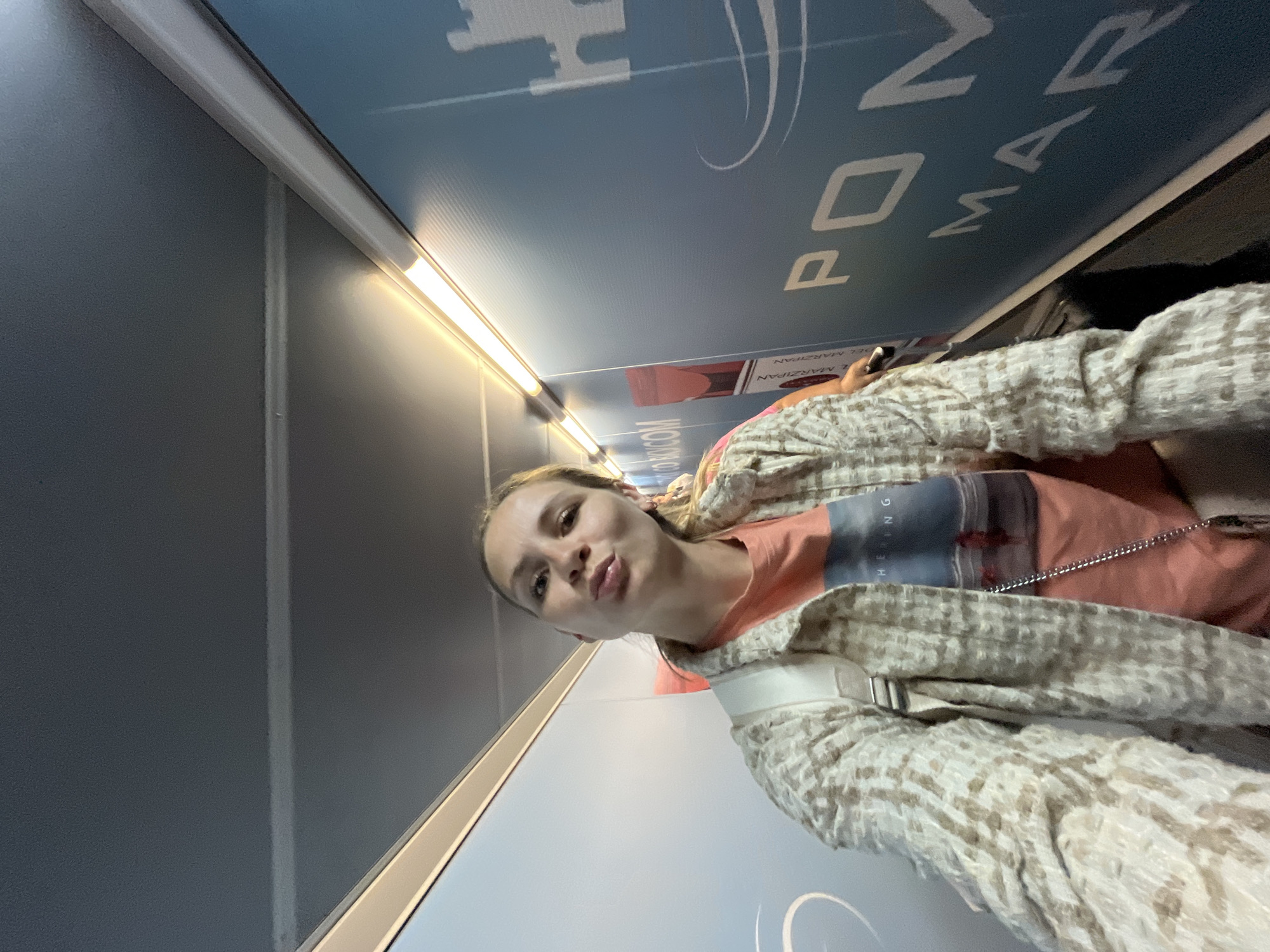 Jet bridge selfie at Khrabrovo Airport, Kaliningrad