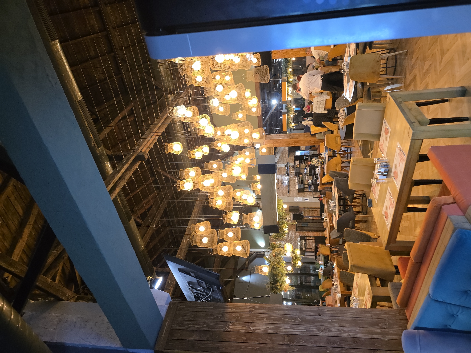 Restaurant interior captured in Varna, Bulgaria