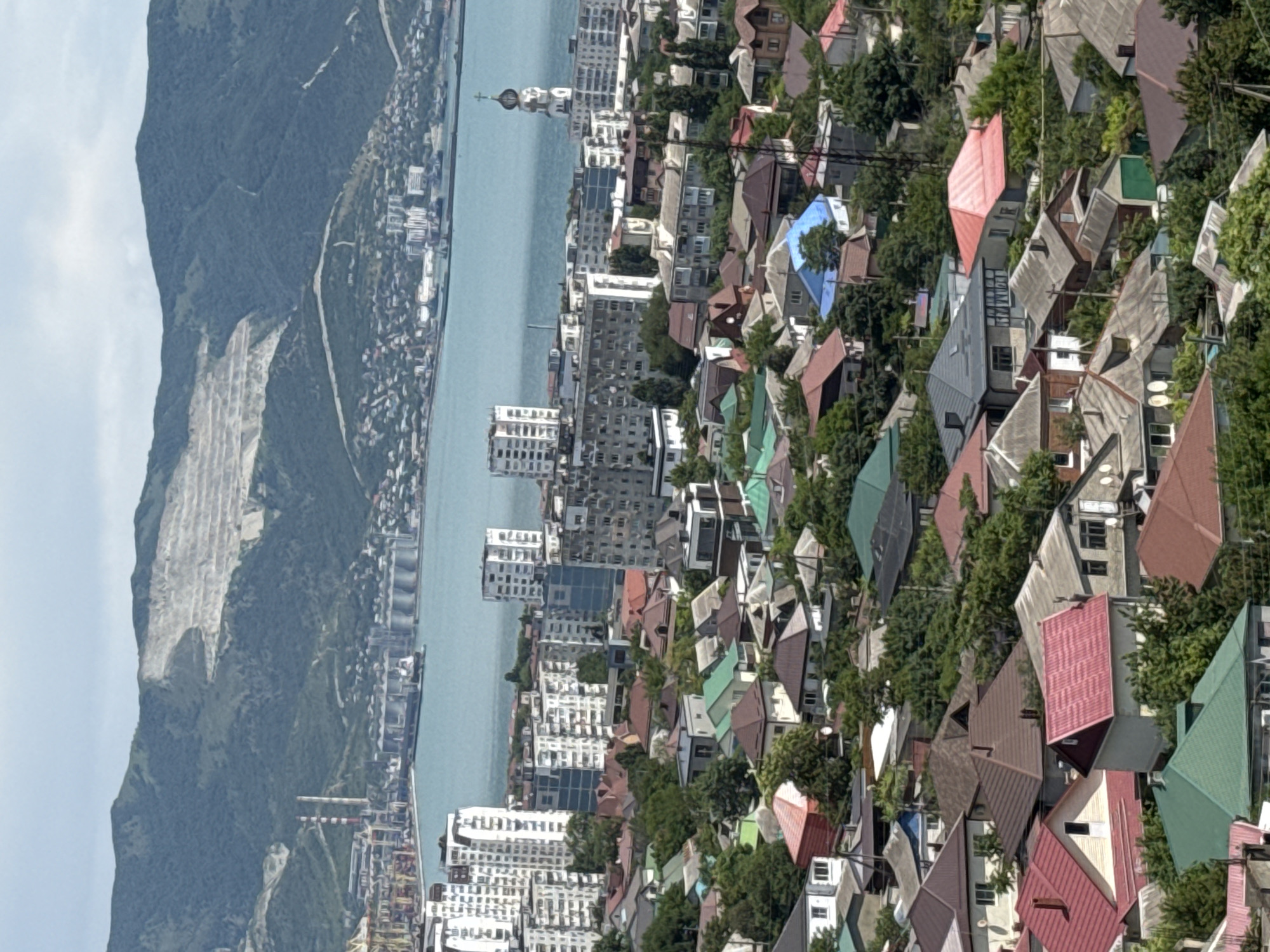 Morning views of Novorossiysk from above and within