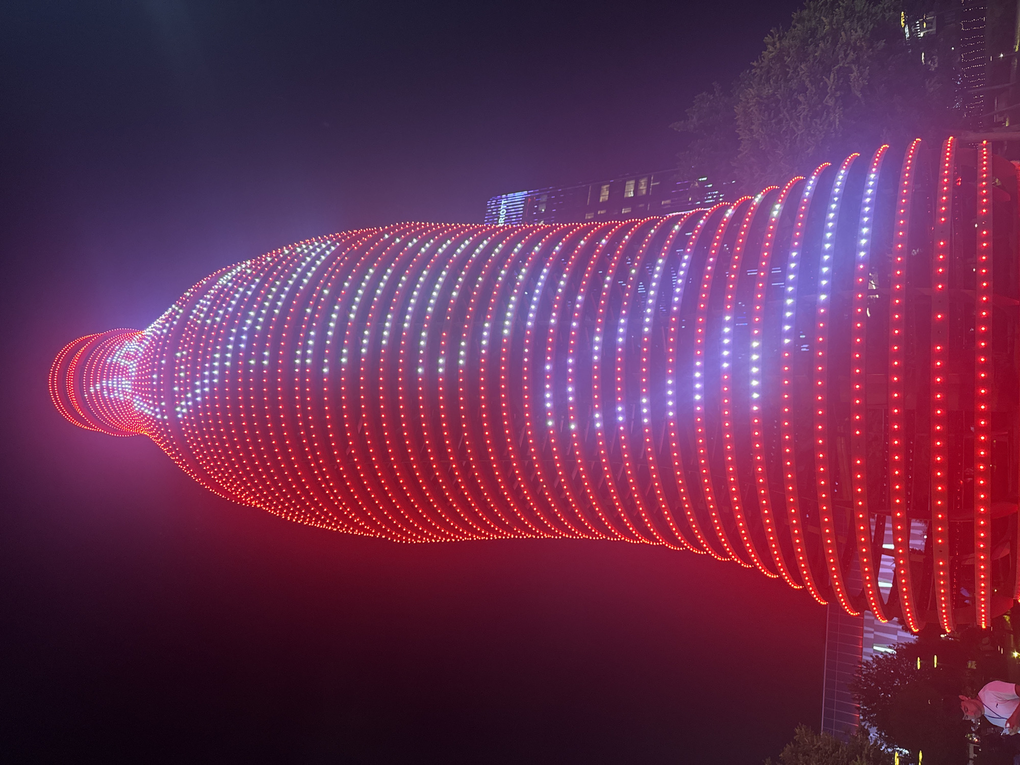 Evening scenes documented across Tashkent including illuminated architecture, fountain display