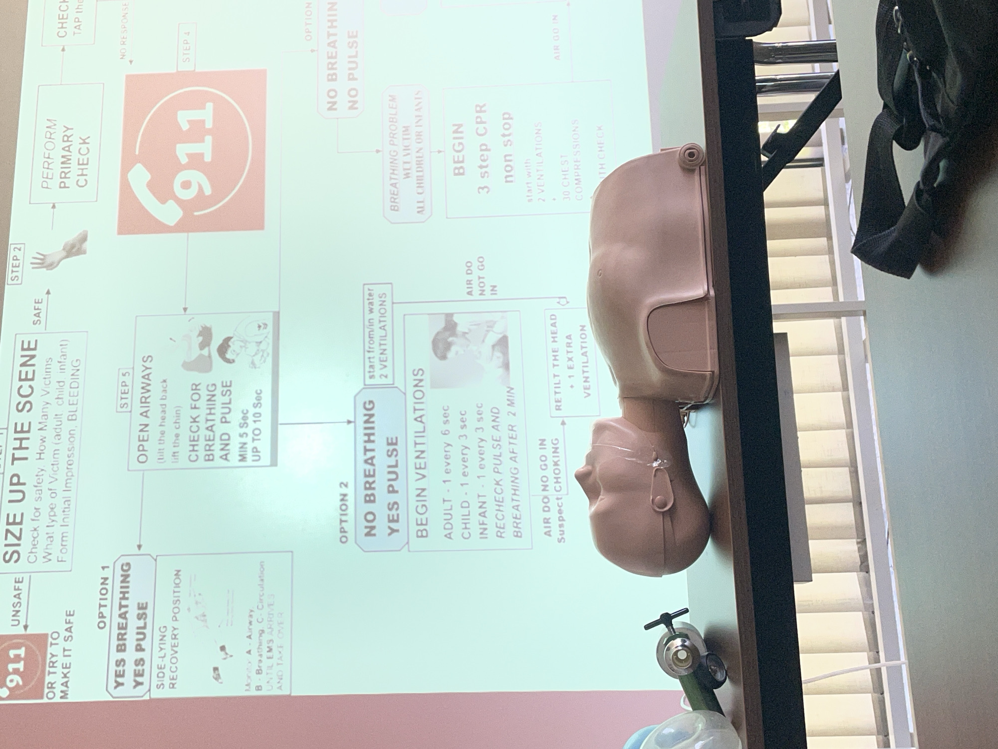 CPR training session observed in Sofia classroom facility
