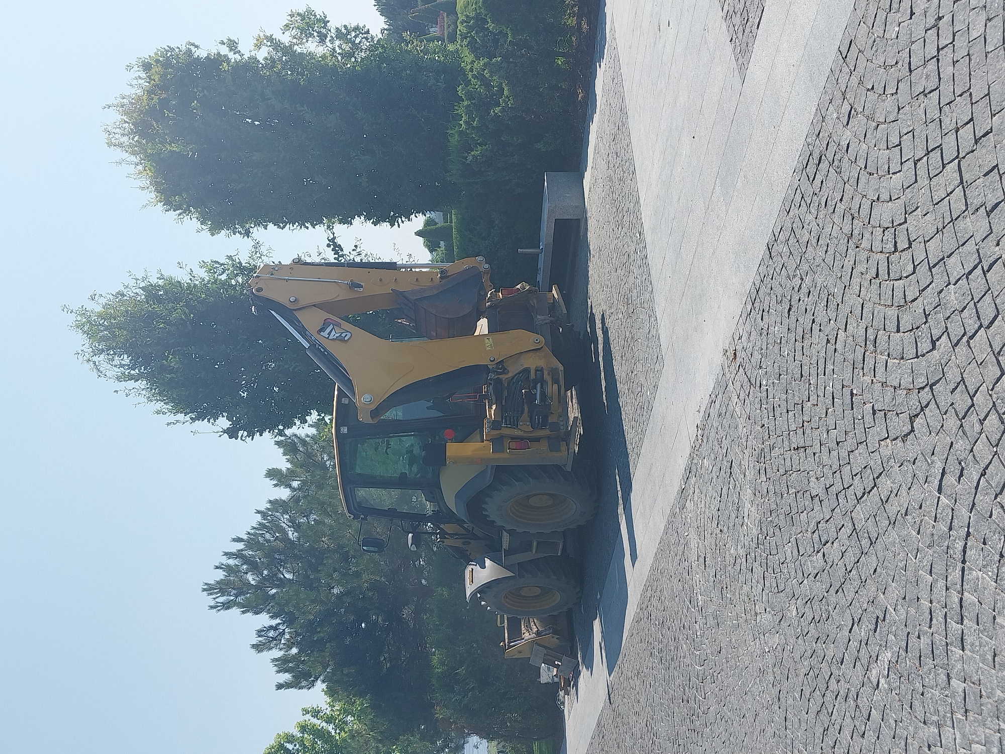 Peacocks, lily ponds, and a backhoe in a Ukrainian park
