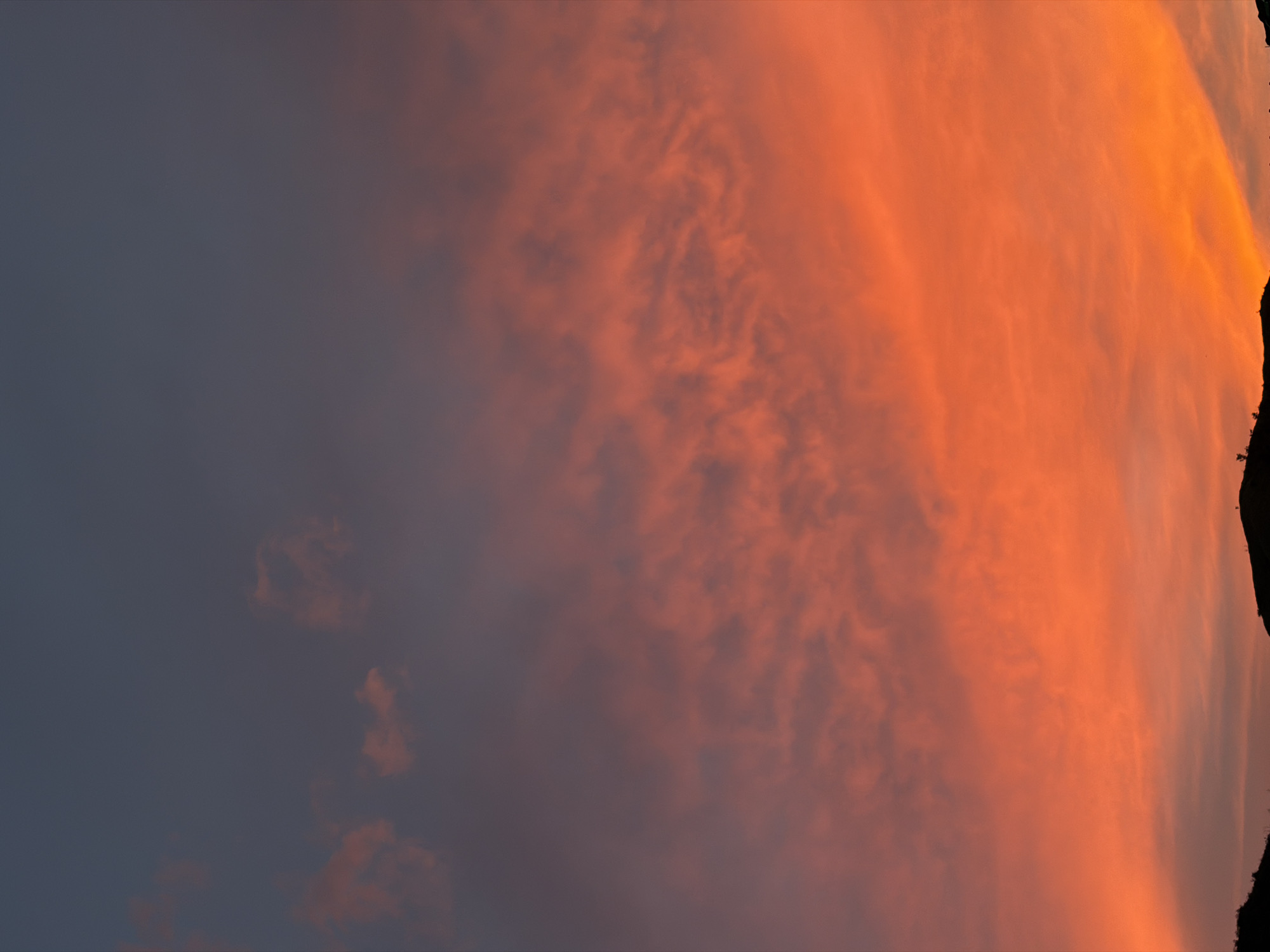 Vivid sunset sky over El Cambur, Venezuela