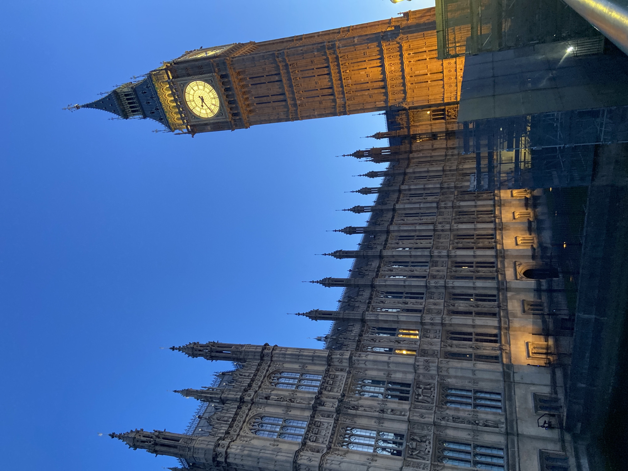 London landmarks captured at dusk from Westminster area