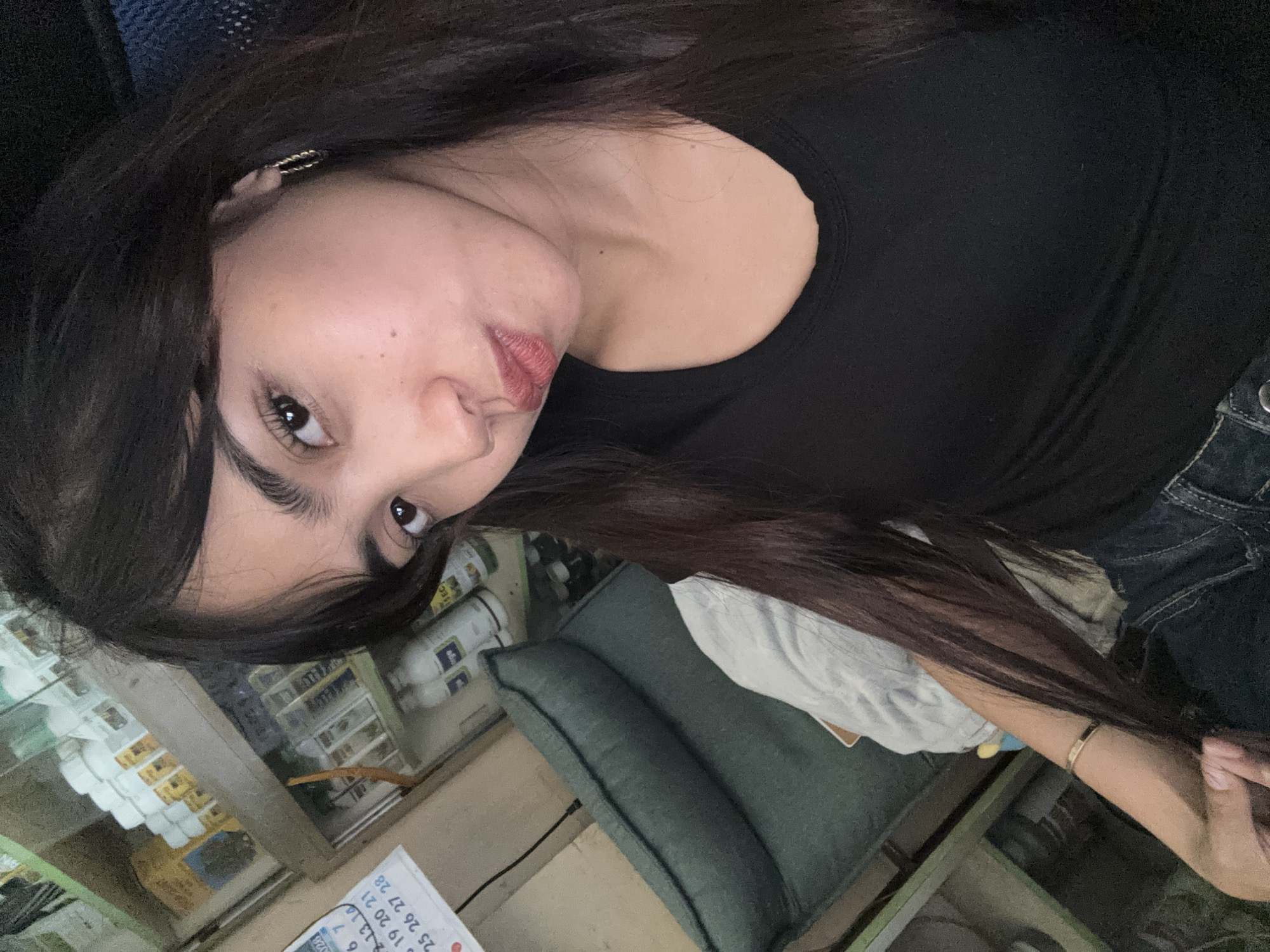 Selfie session inside a Tagum store, June 2026
