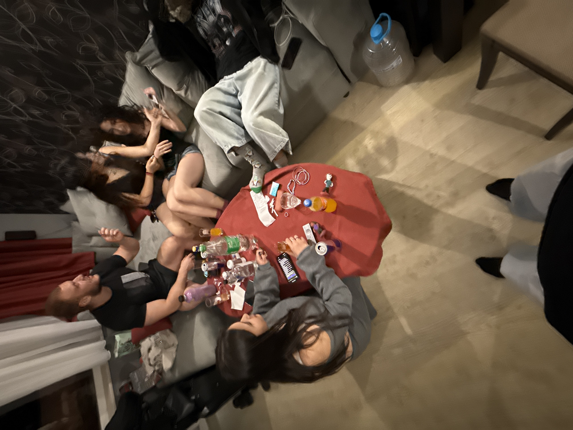 Young adults house party in Blagoevgrad, Bulgaria Friday night