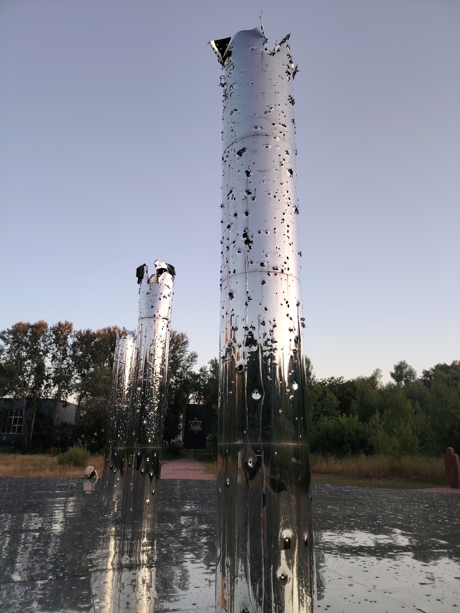 Inside Babyn Yar Memorial: the Columns of Memory installation, Kyiv
