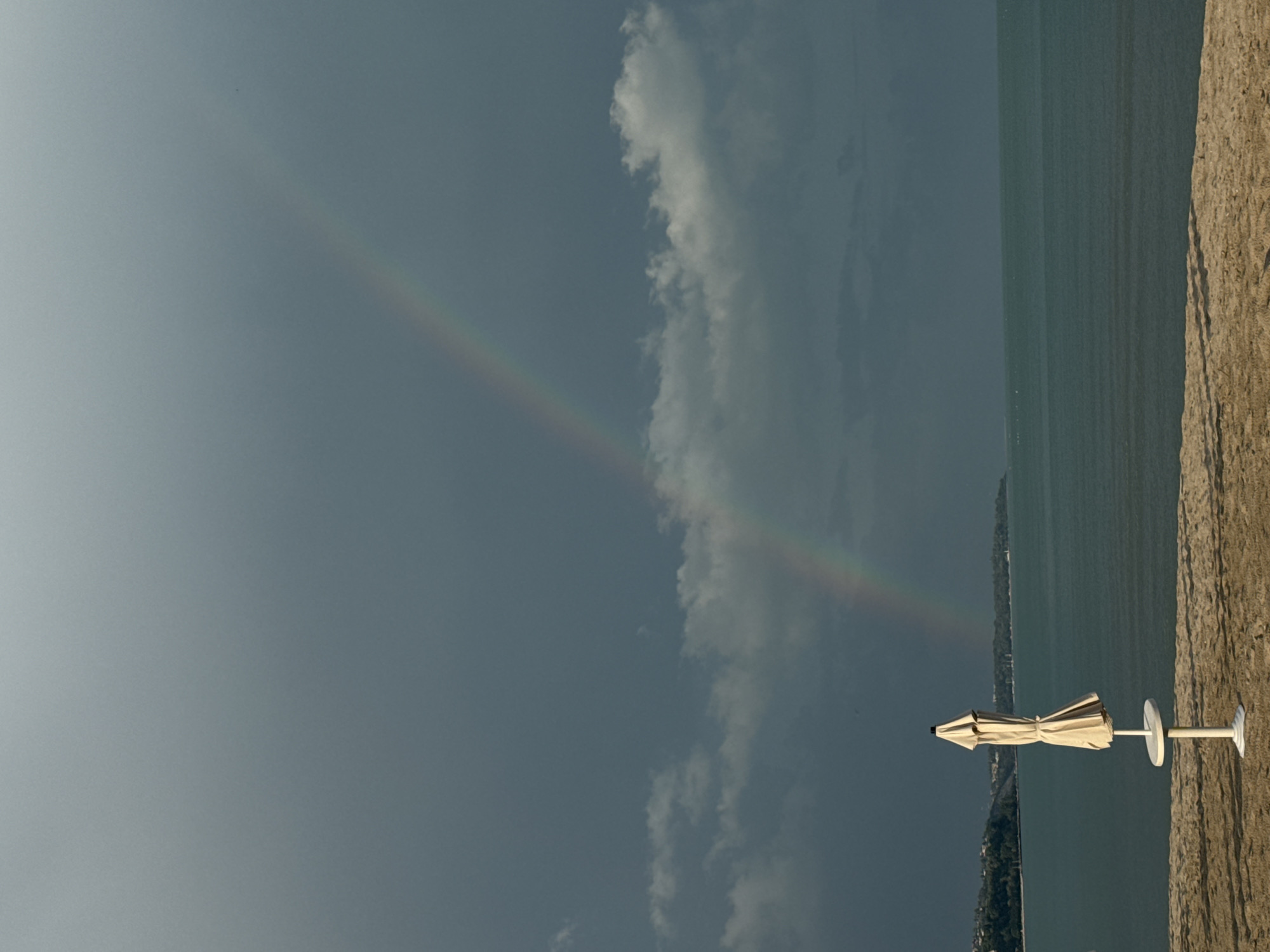 Rainbow appears over Varna's Black Sea beach