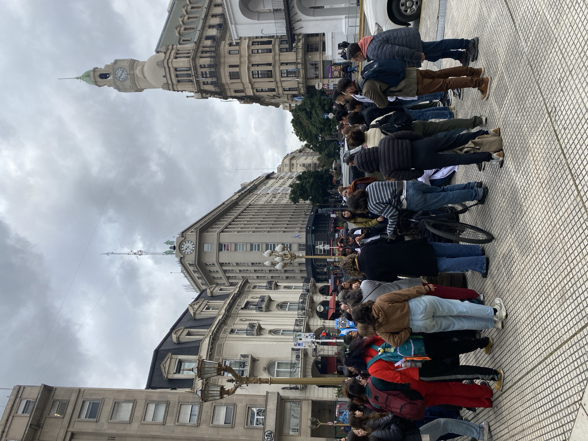 TV crews film at Casa Rosada in Buenos Aires