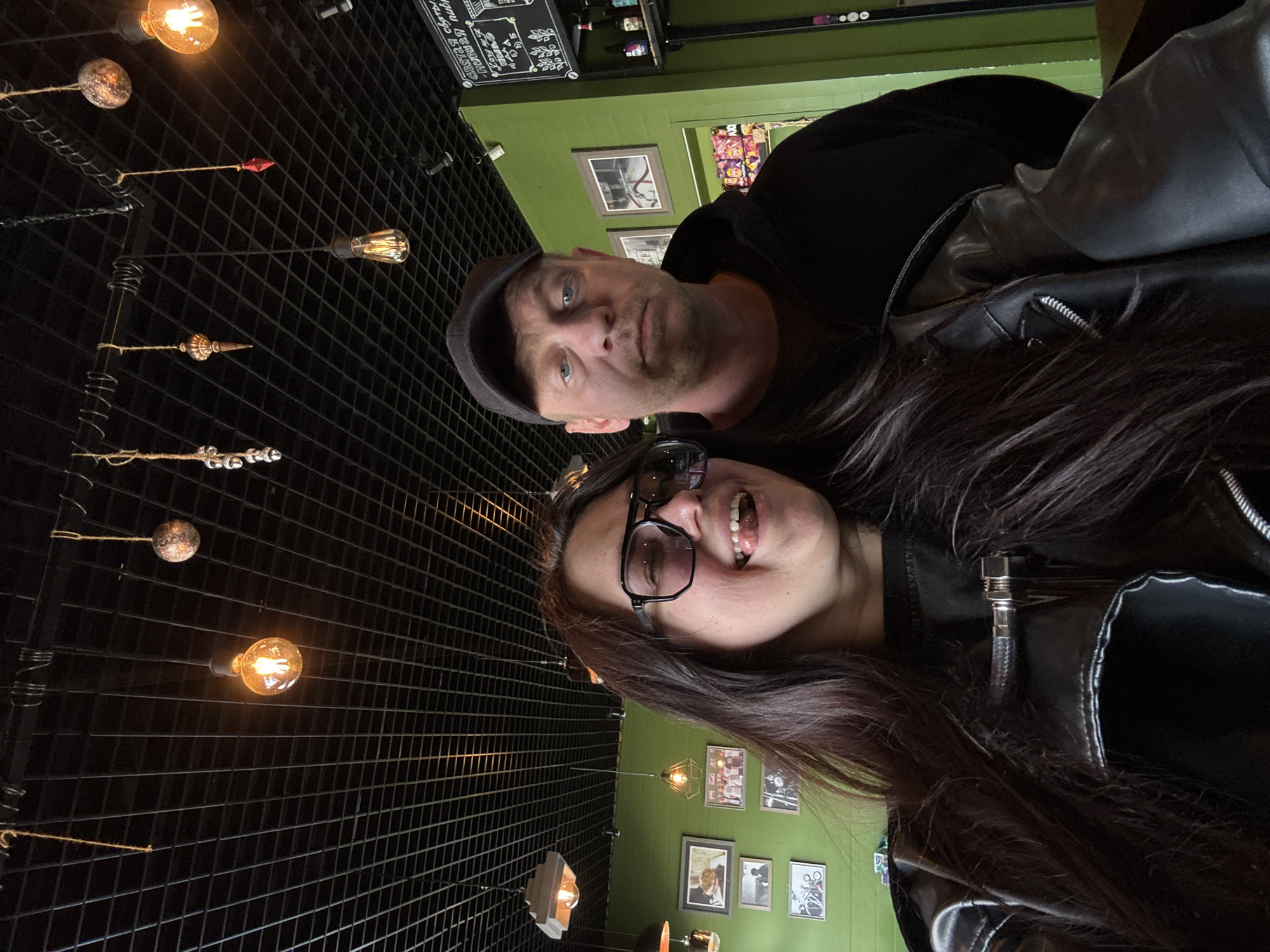 Couple documents morning outing through selfies and store visits