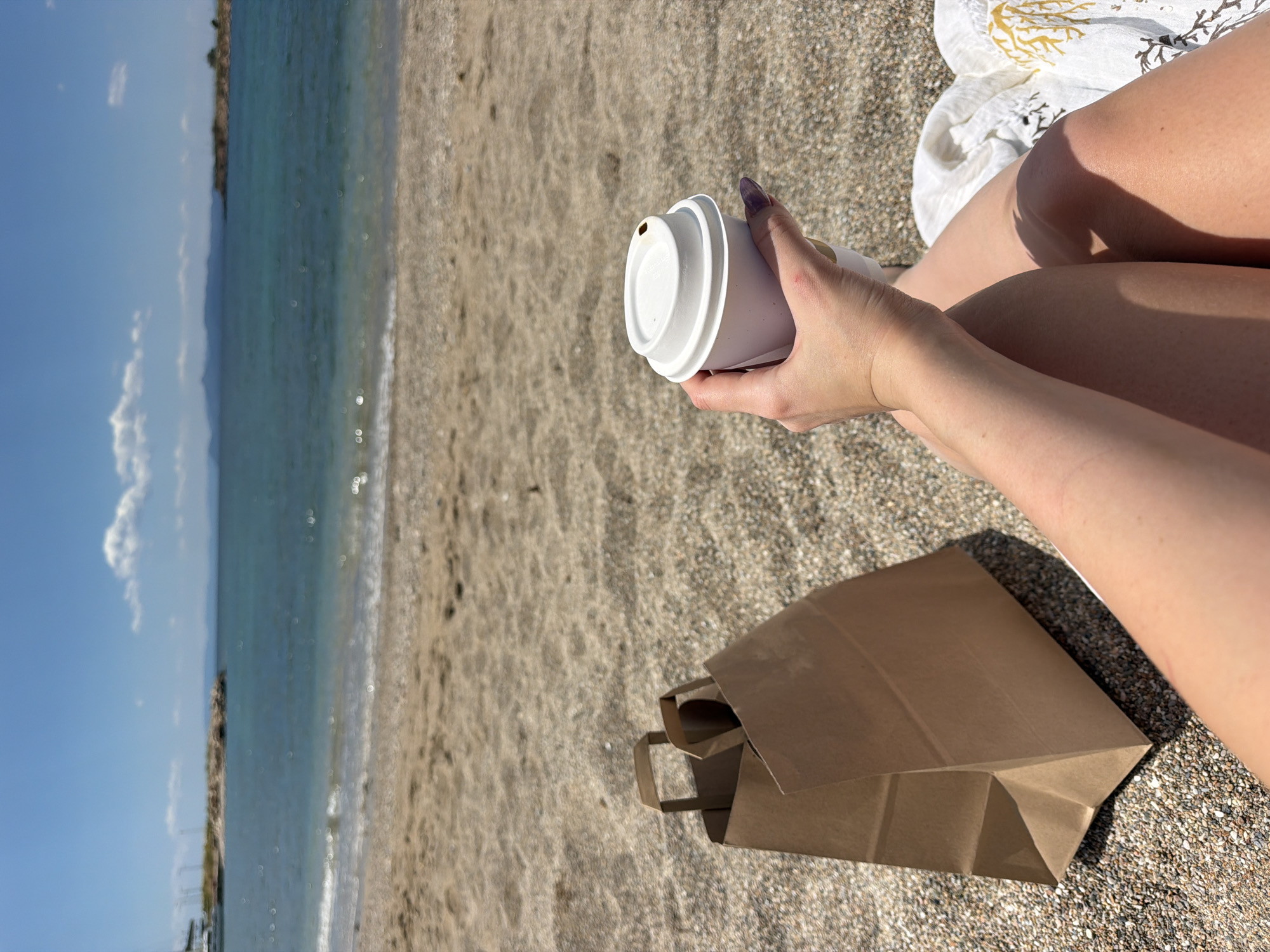 Morning beach leisure activities observed at Glifada, Greece