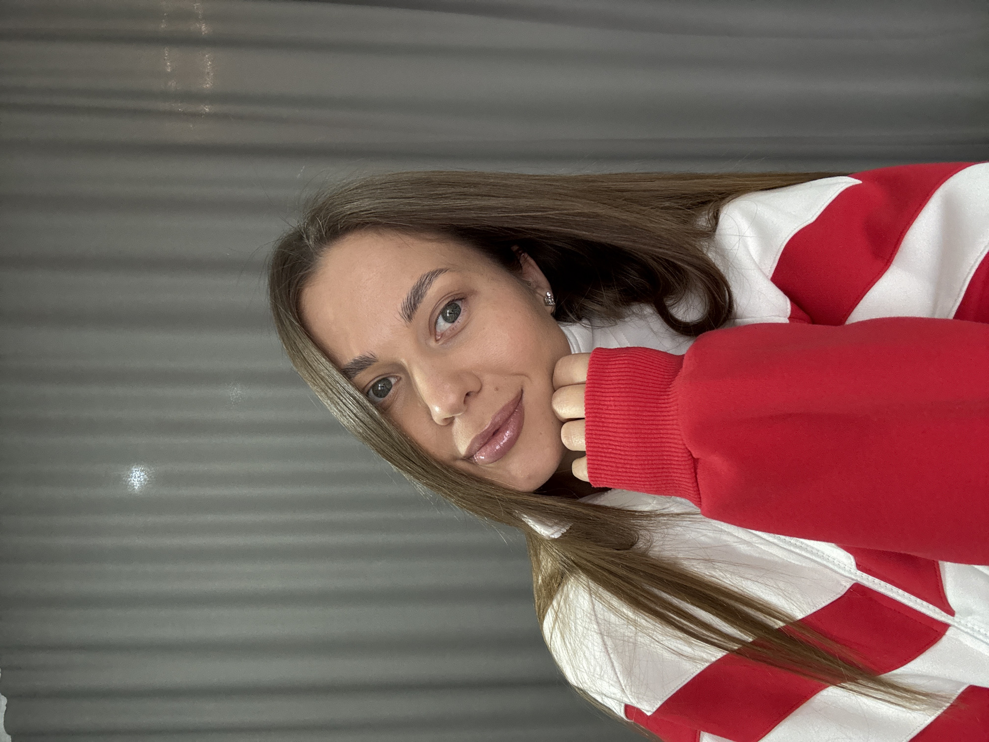 Woman poses for photos with cat in Chernushka