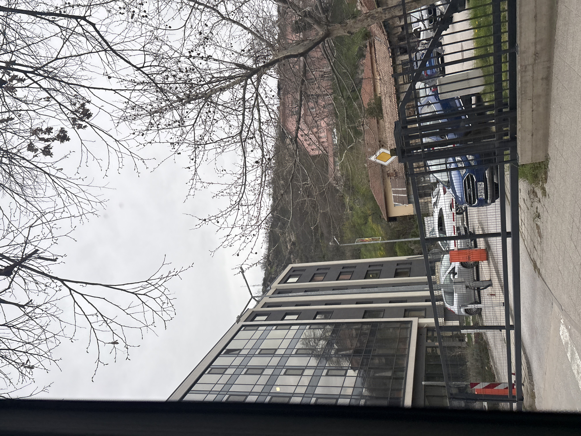 Street views captured from building and bus in Plovdiv