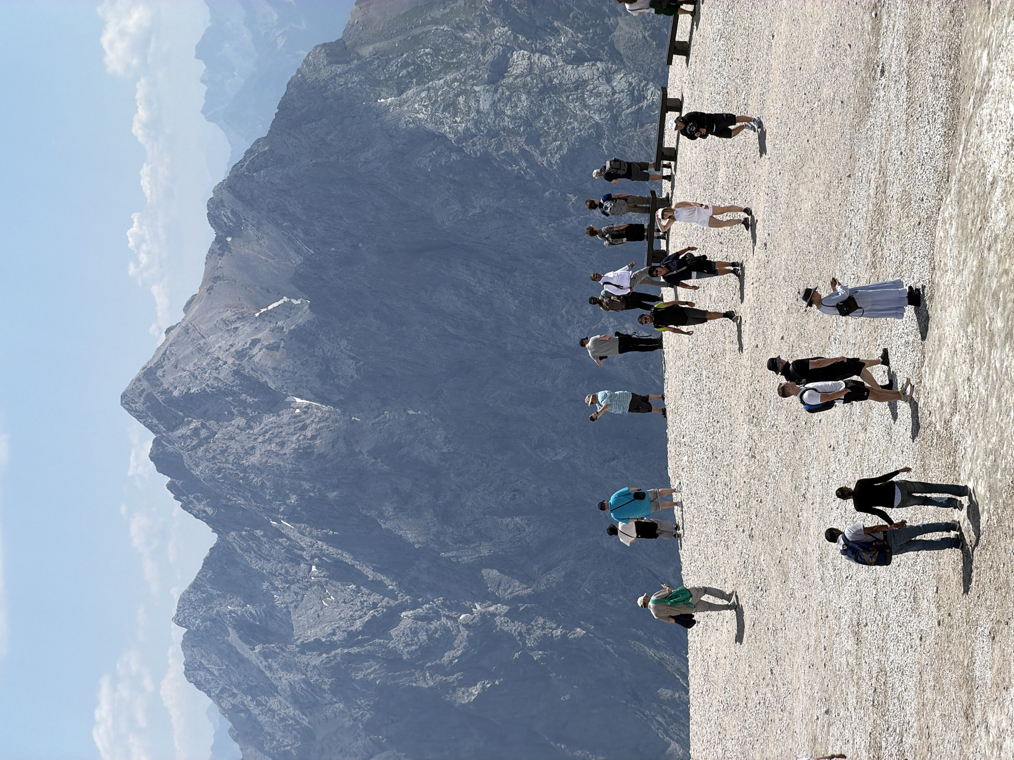 Summit morning on the Zugspitze with sweeping Alpine views