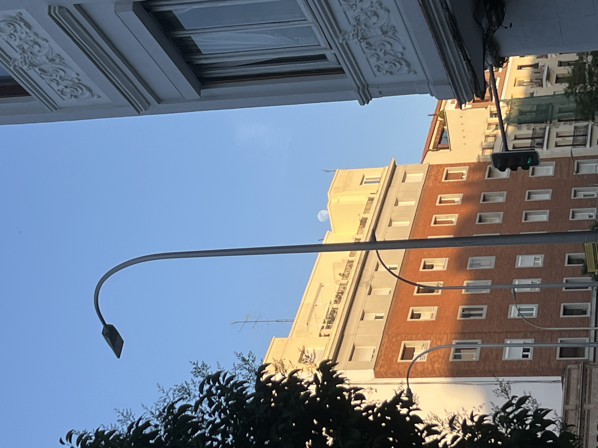 Madrid street scene captured on clear day